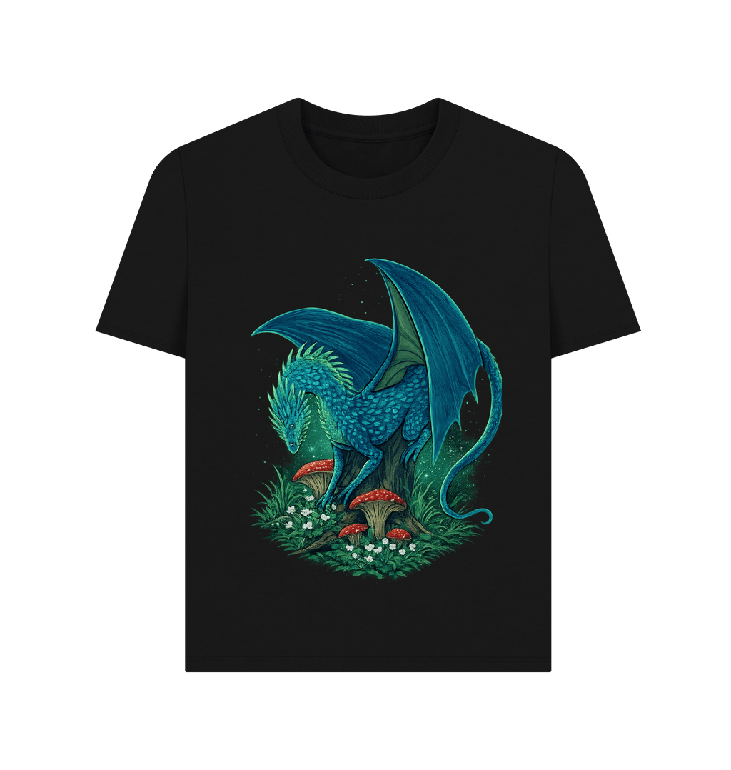 Black Printed T-shirt Front