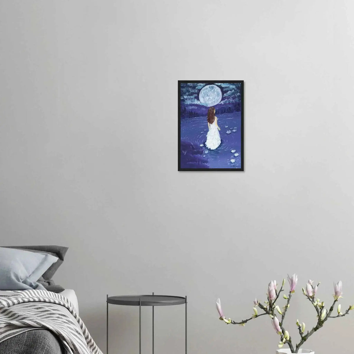 Lady of the Moon Fine Art Framed Poster