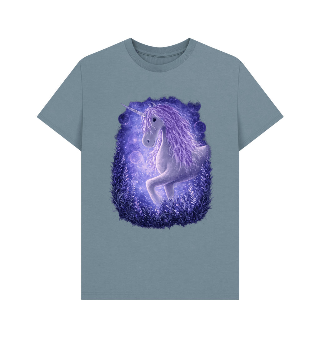 Stone Blue Printed T-shirt Front
