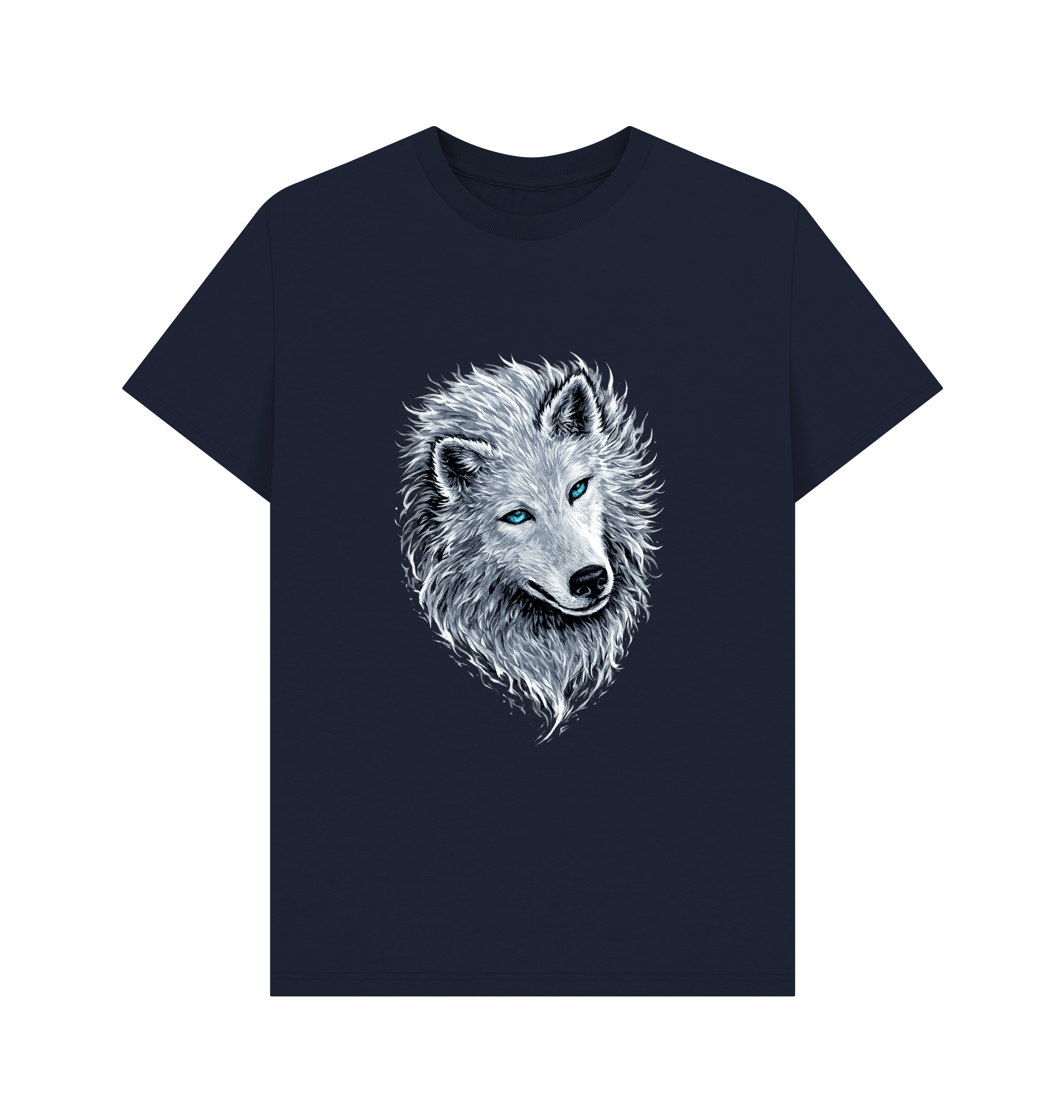 Navy Blue Printed T-shirt Front