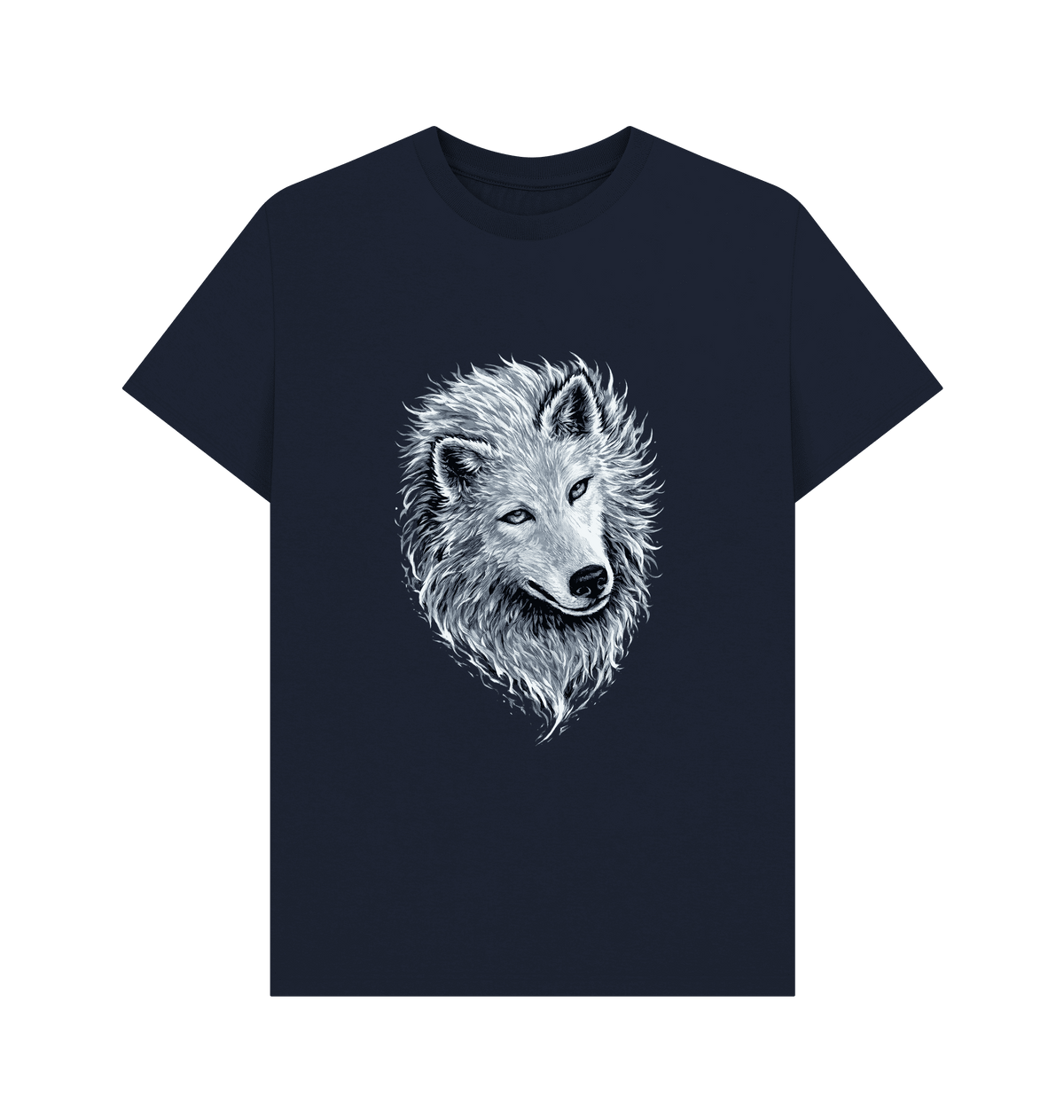 Navy Blue Printed T-shirt Front