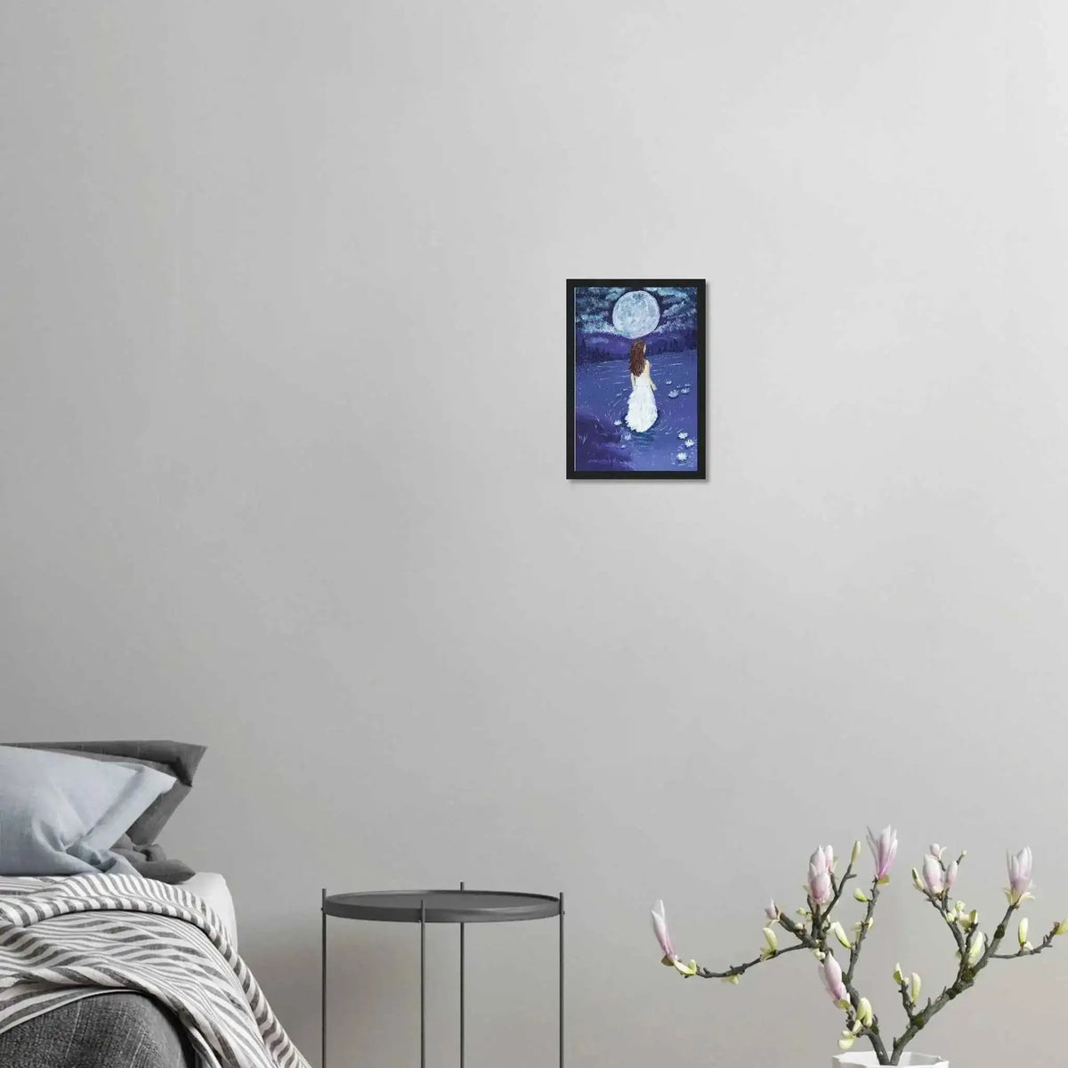 Lady of the Moon Fine Art Framed Poster