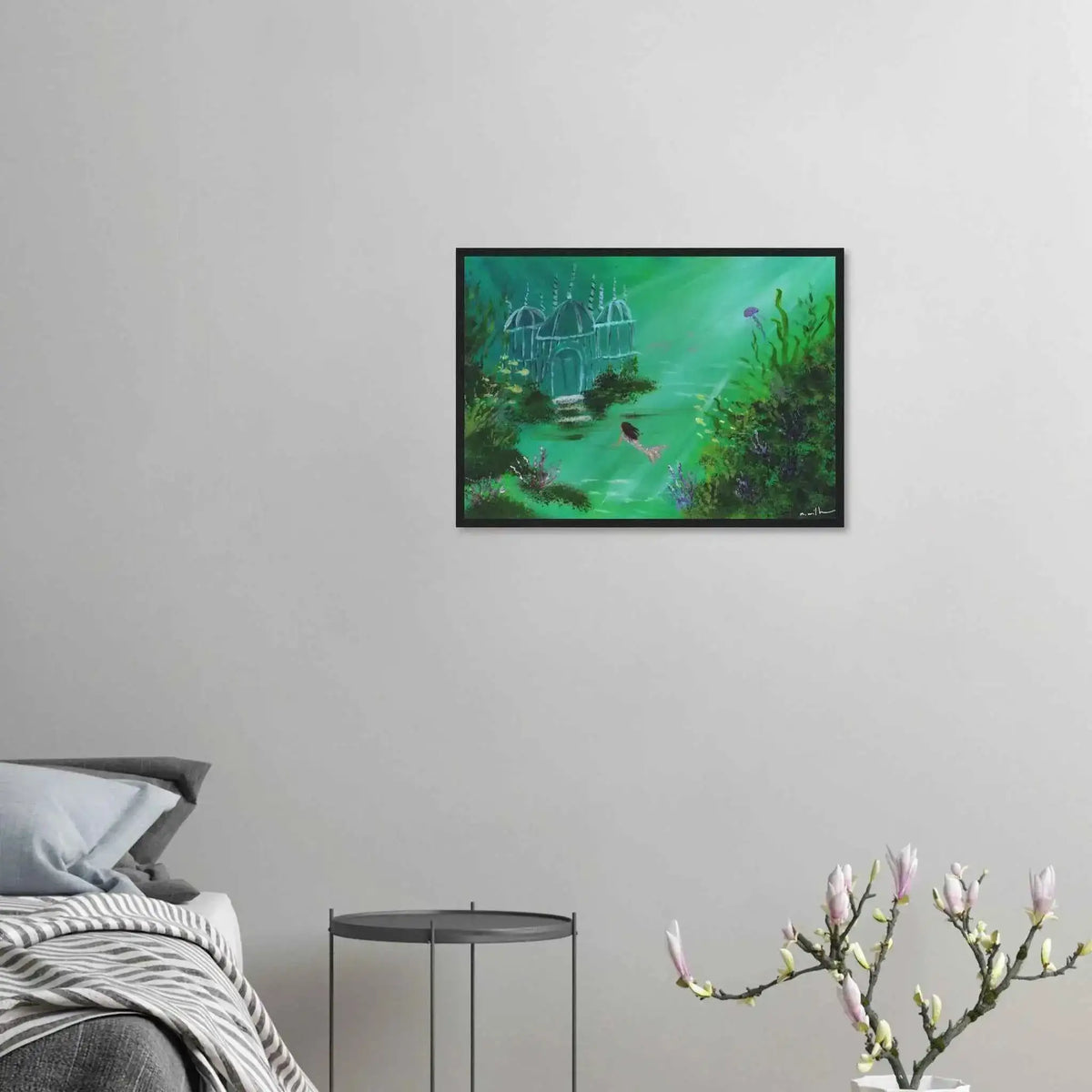 The Mermaid of the Glass Palace - Fine Art Framed Poster