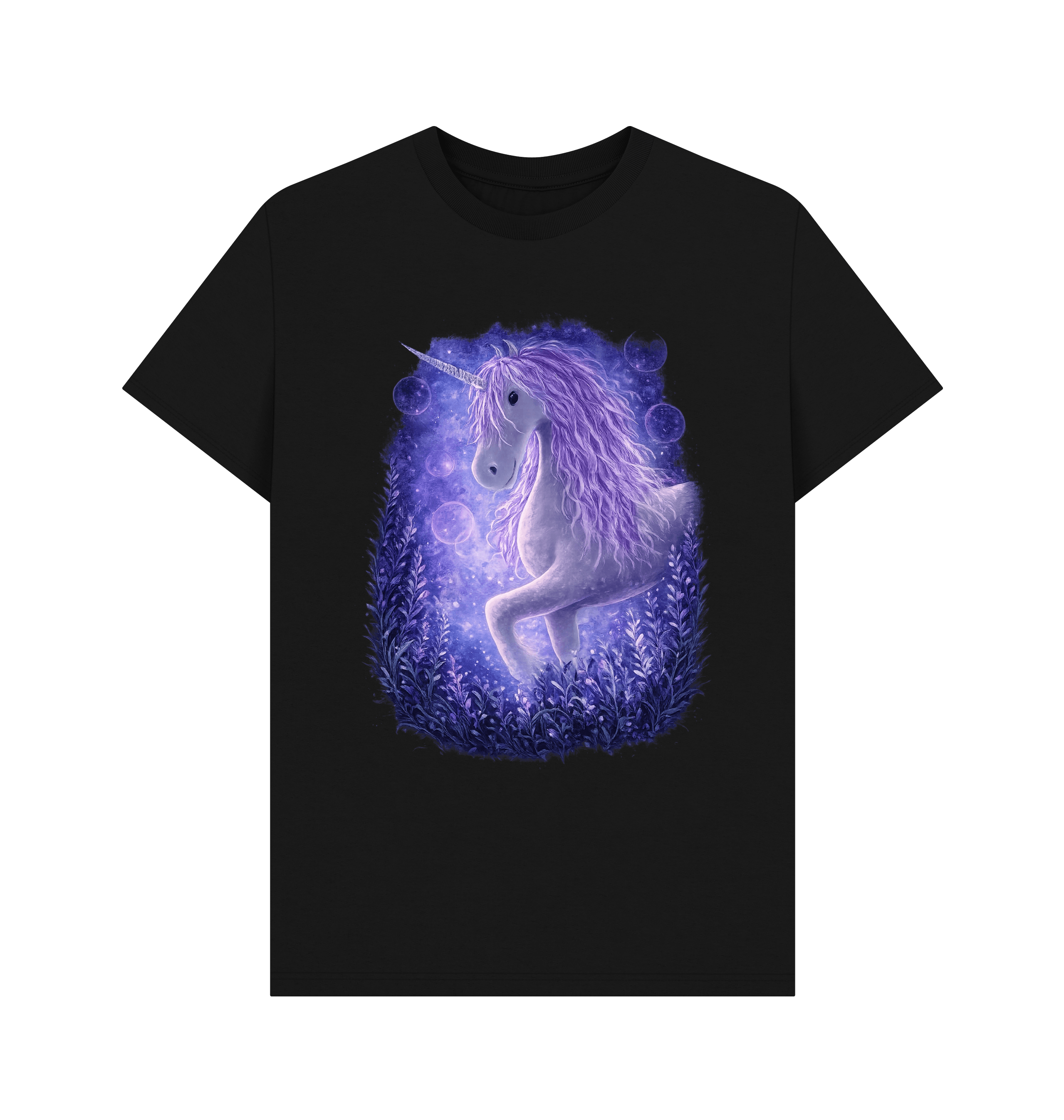 Black Printed T-shirt Front