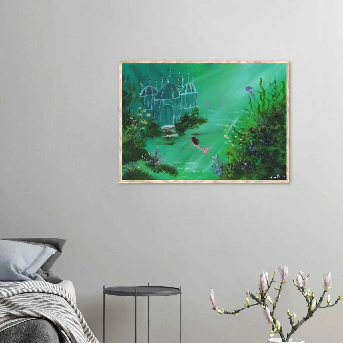 The Mermaid of the Glass Palace - Fine Art Framed Poster