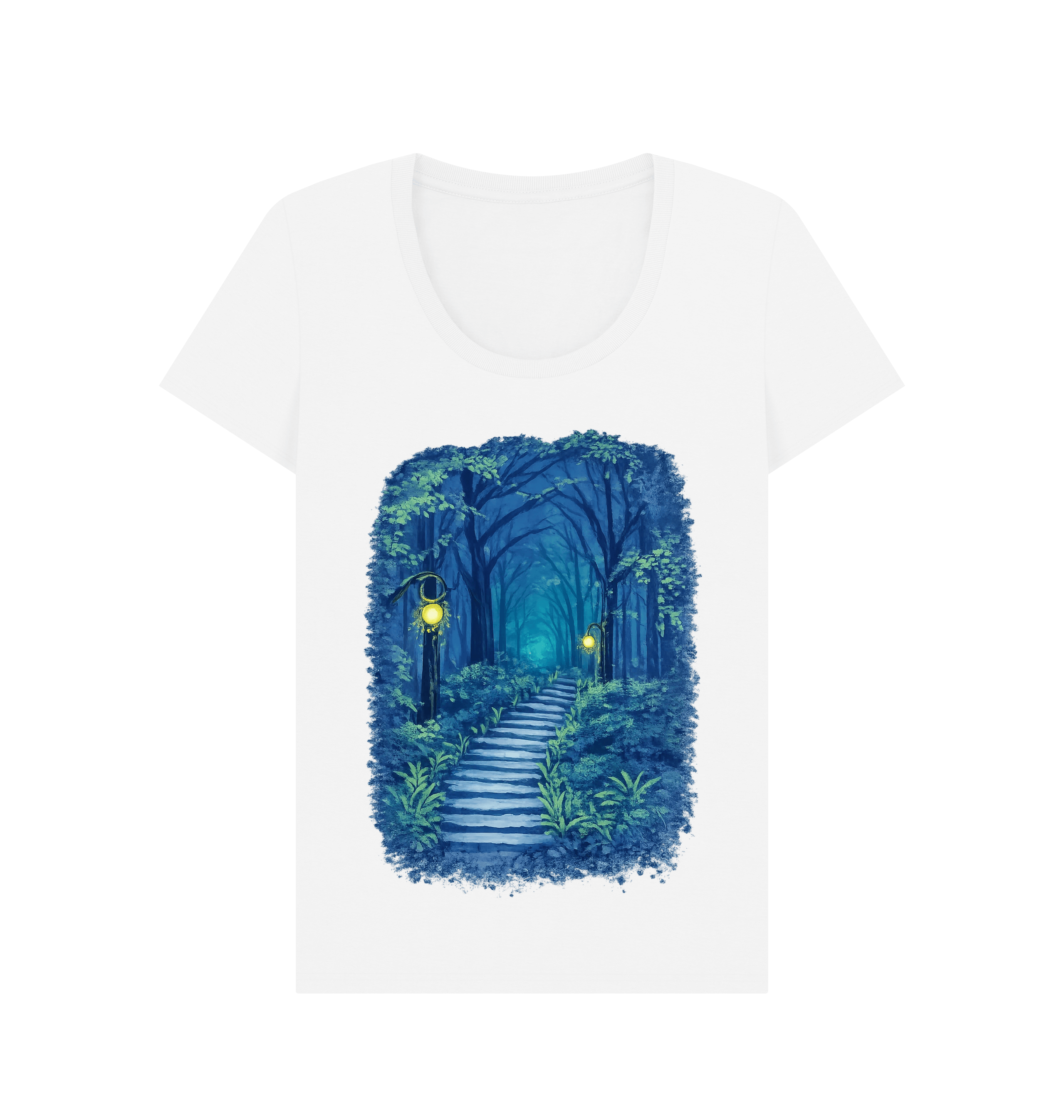 White Printed T-shirt Front