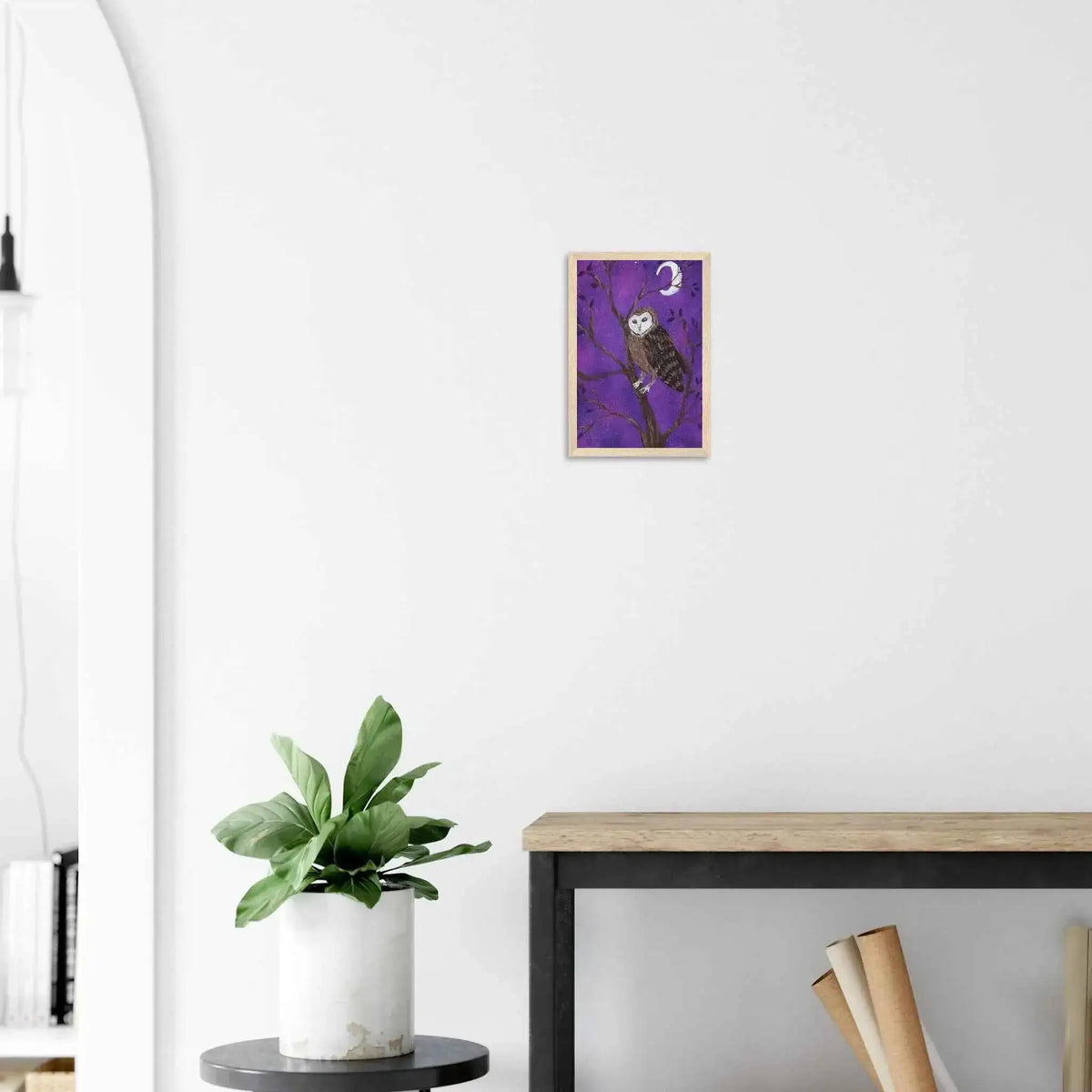 Watcher of the Violet Night- Fine Art Framed Poster
