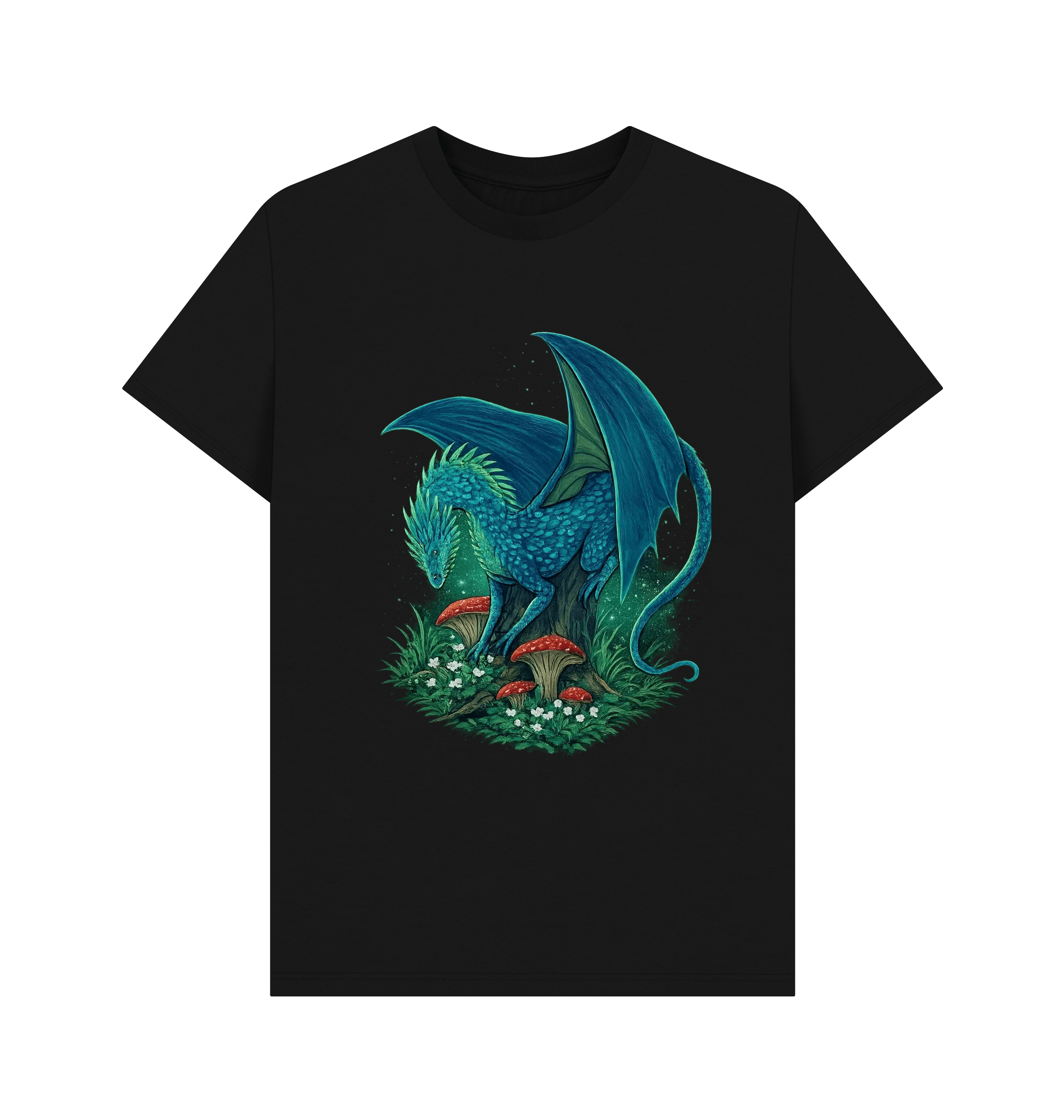 Black Printed T-shirt Front