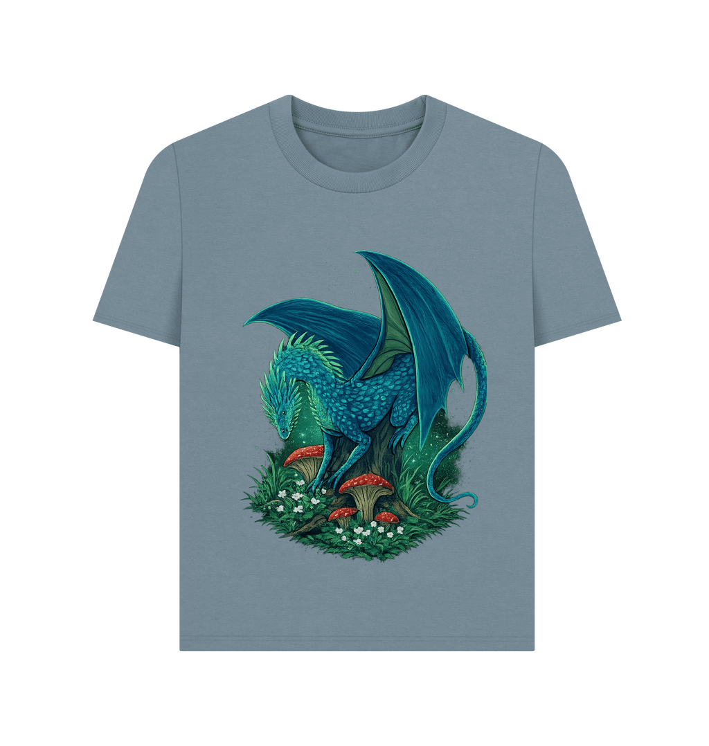 Stone Blue Printed T-shirt Front