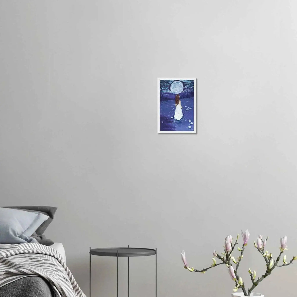 Lady of the Moon Fine Art Framed Poster