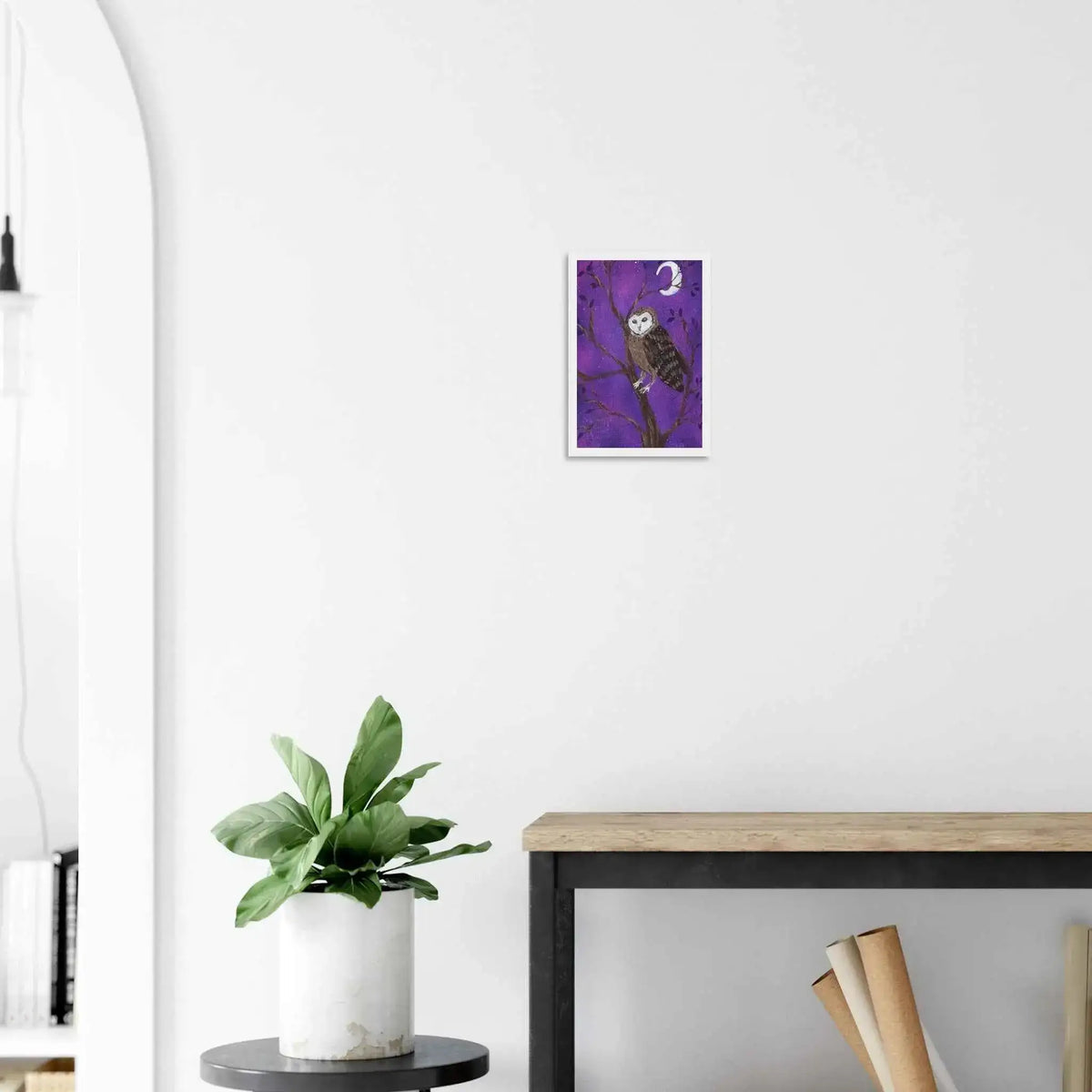 Watcher of the Violet Night- Fine Art Framed Poster
