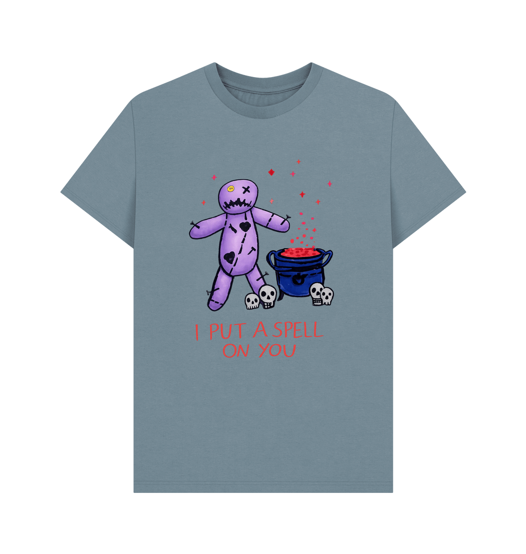 Stone Blue Printed T-shirt Front