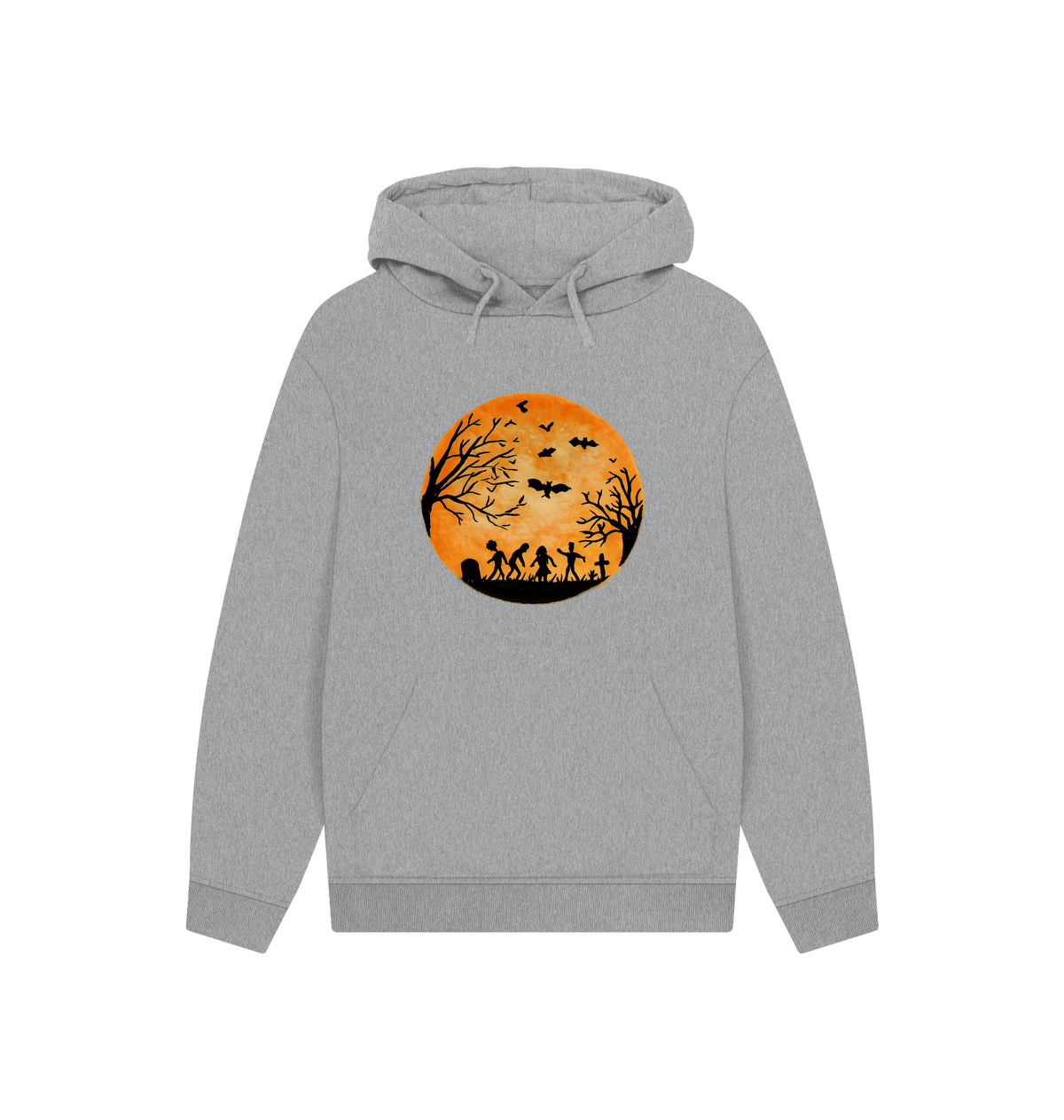 Athletic Grey Printed Hoody Front