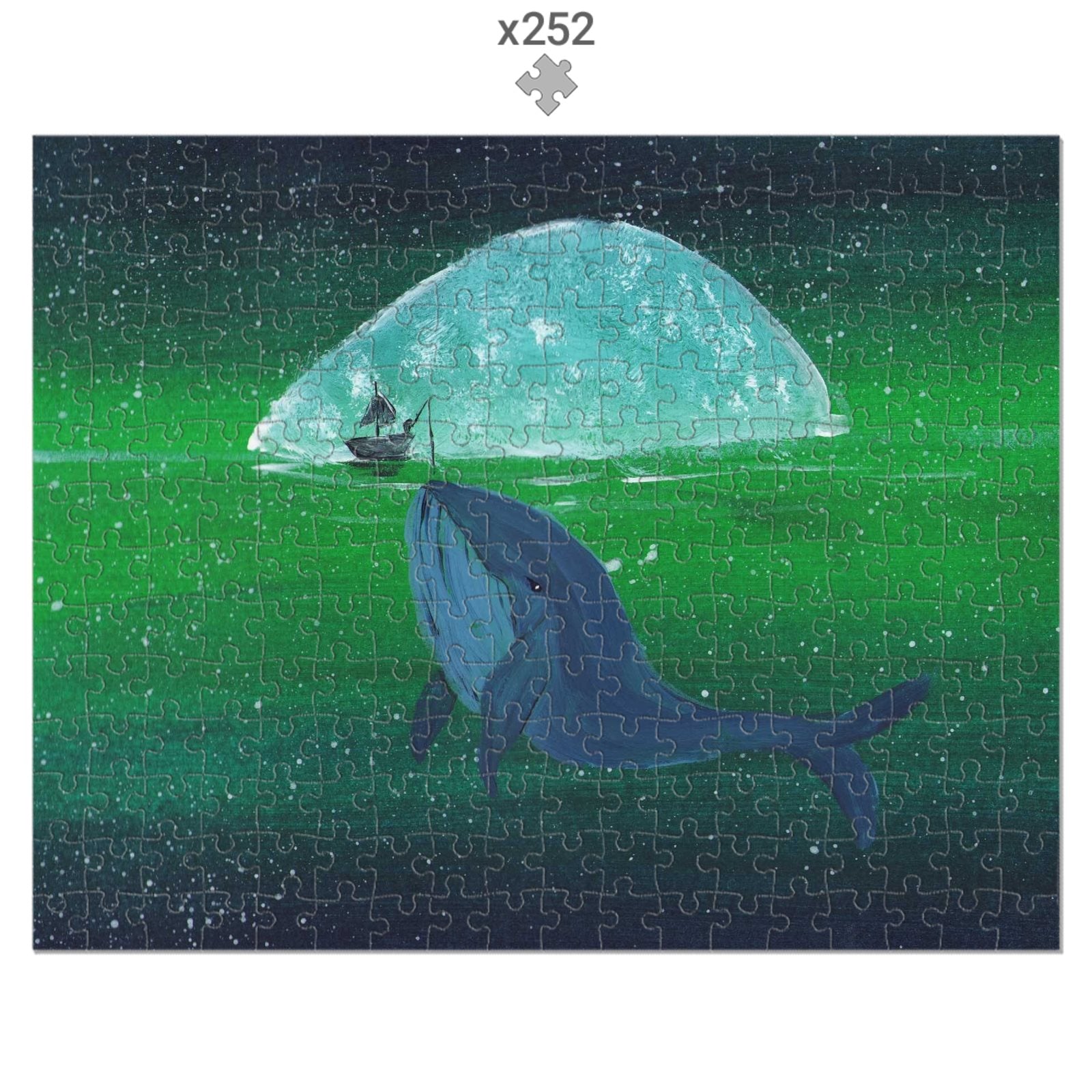 Whale Moon‑Voyager – Ocean Dreaming Collection Jigsaw Puzzle