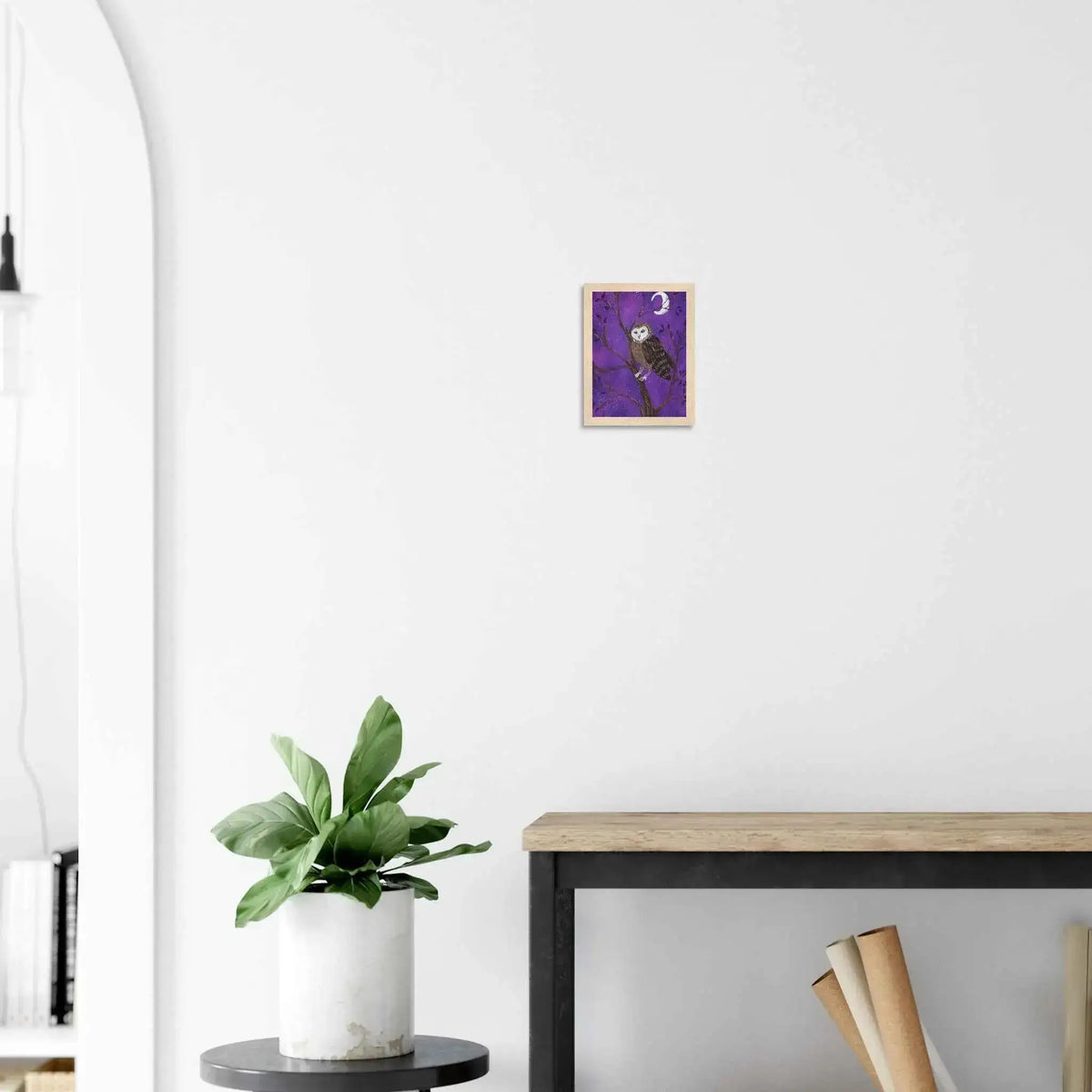 Watcher of the Violet Night- Fine Art Framed Poster