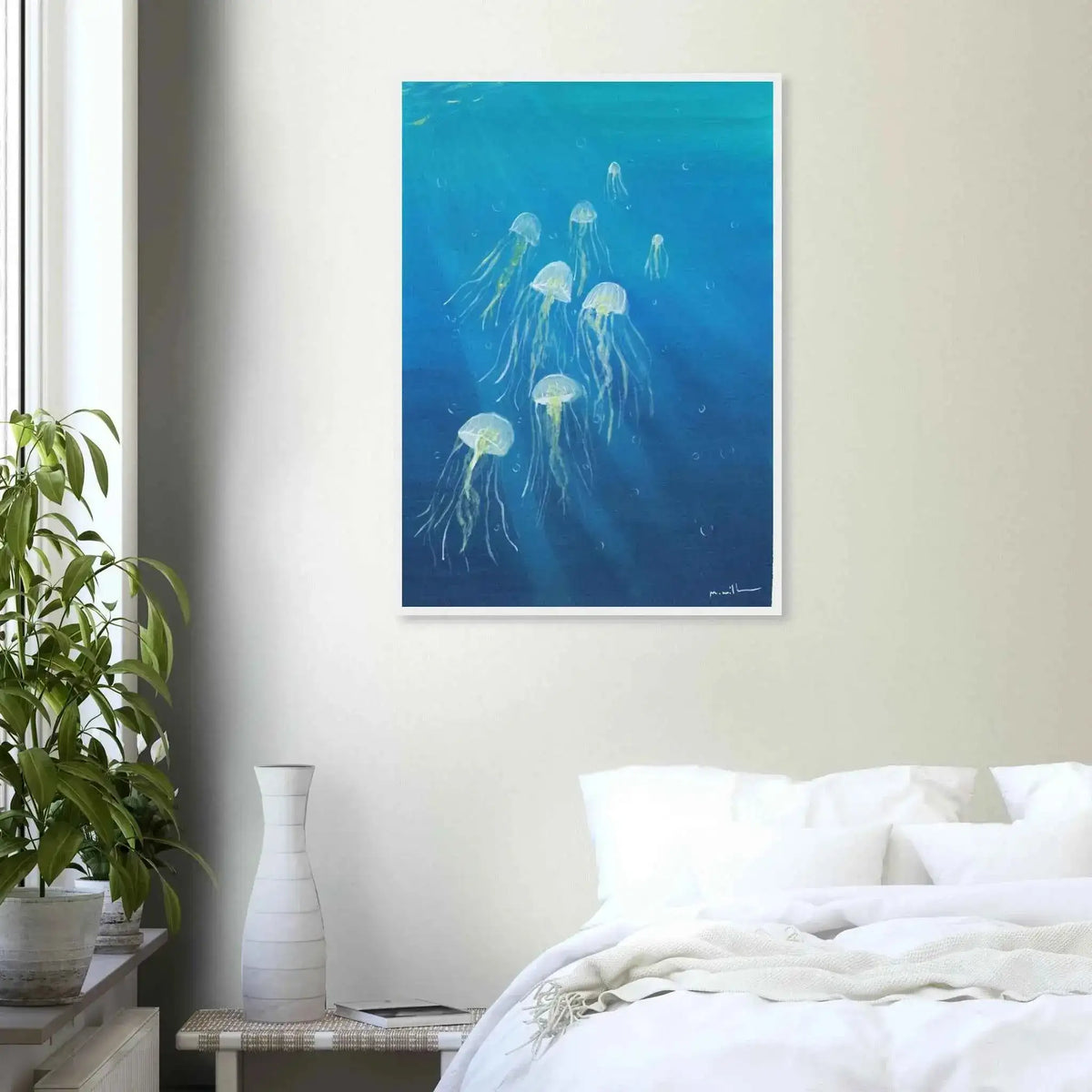Jelly Fish Bloom Fine Art Framed Poster