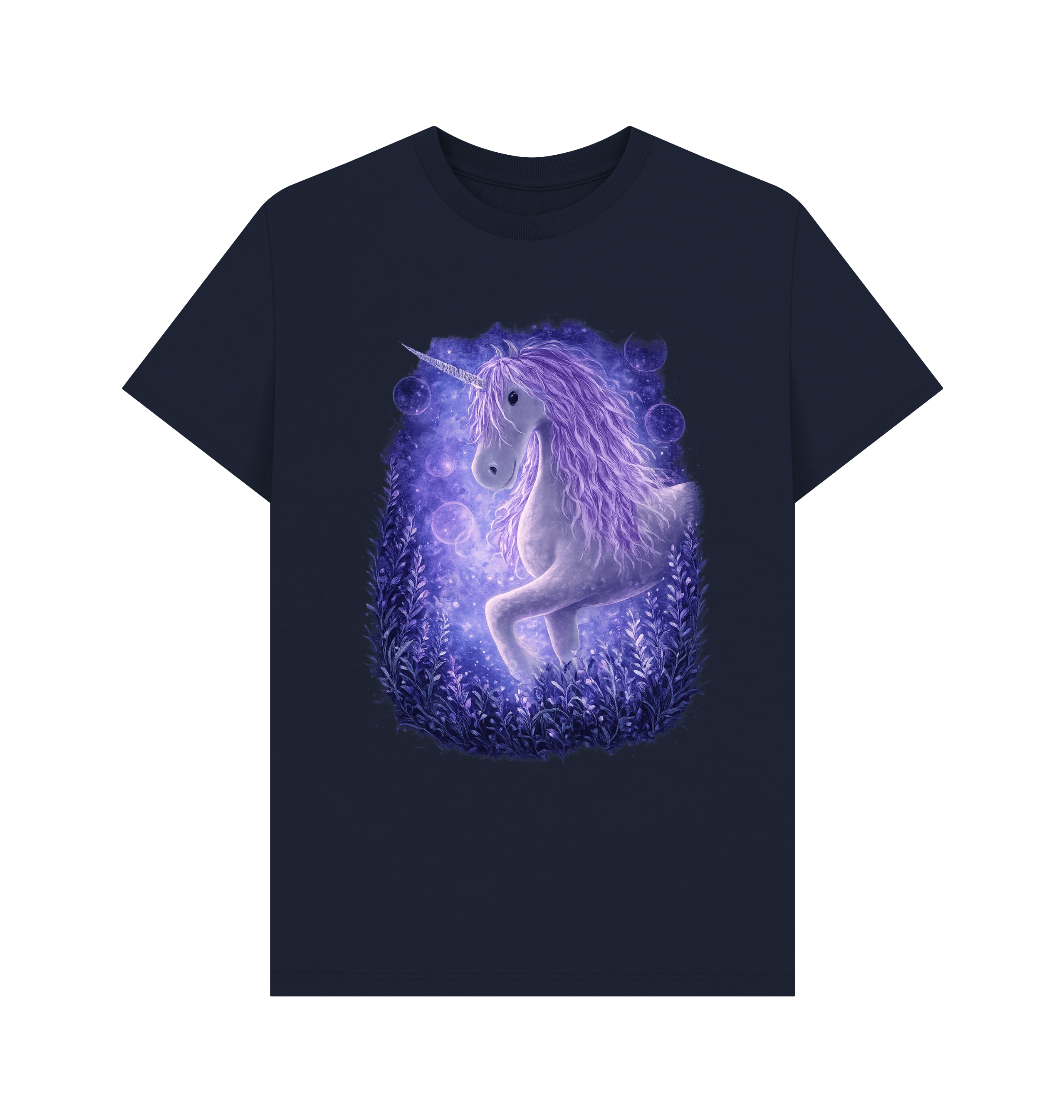 Navy Blue Printed T-shirt Front