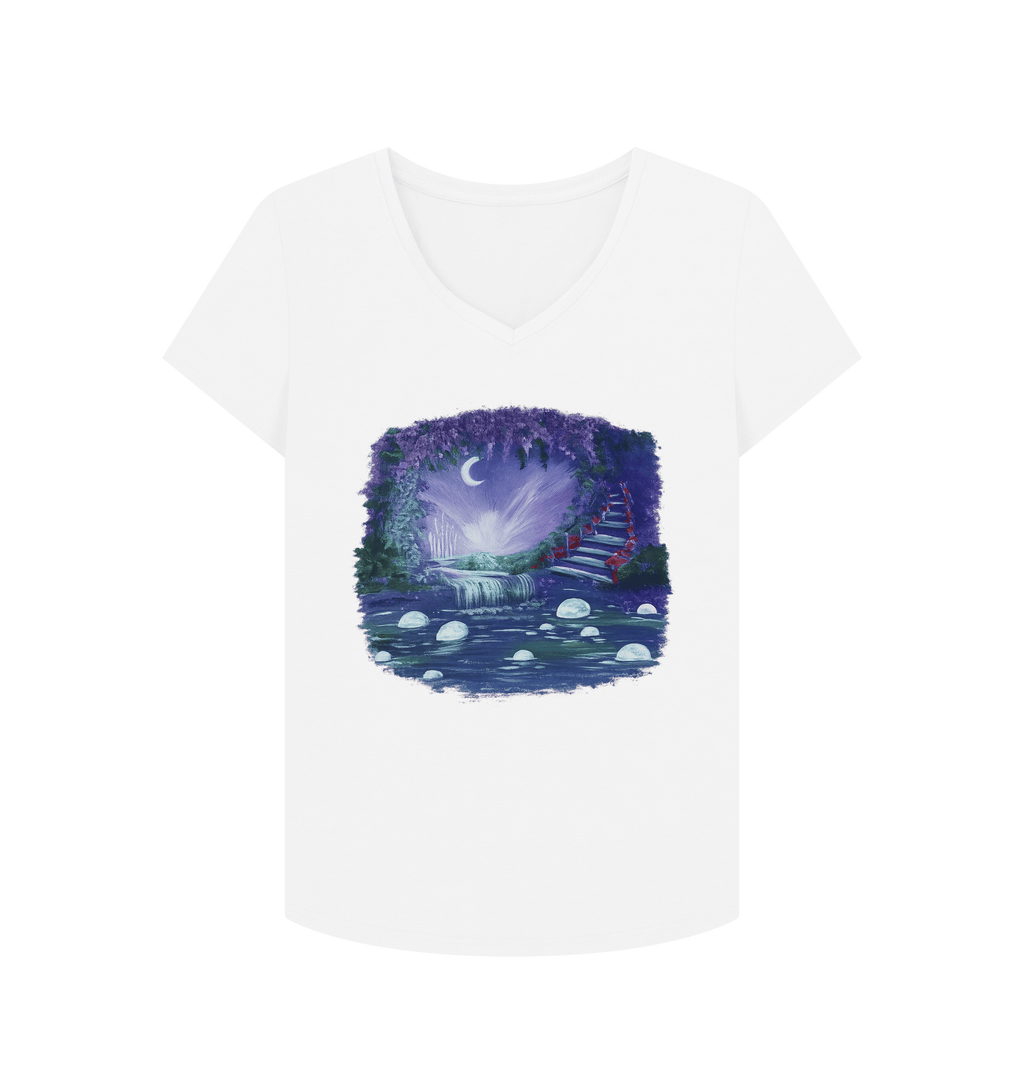 White Printed T-shirt Front