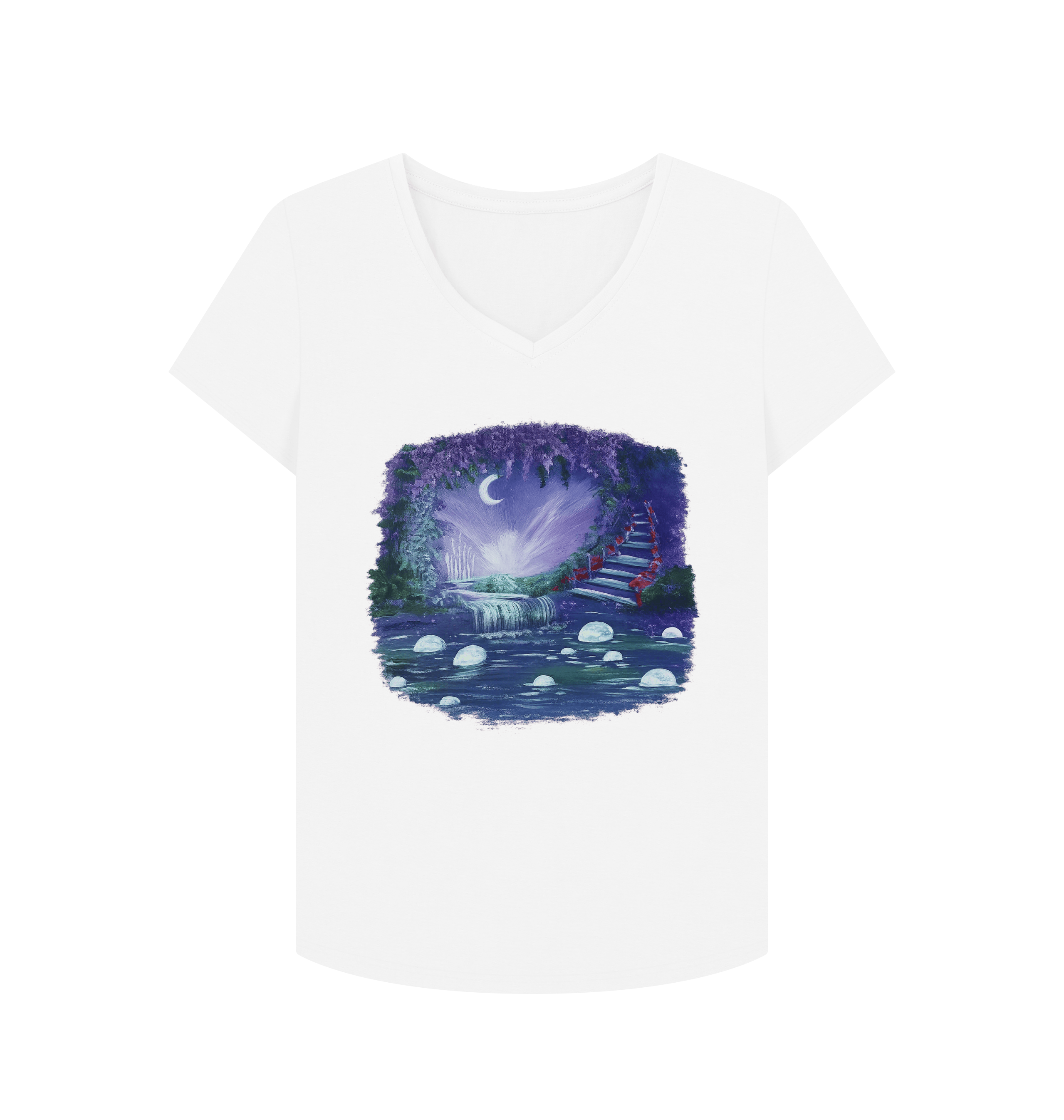 White Printed T-shirt Front