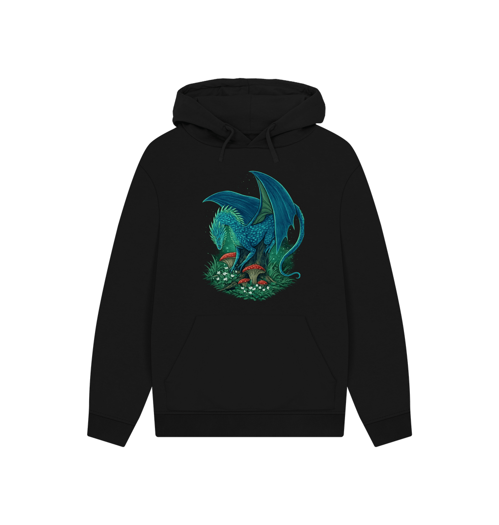 Black Printed Hoody Front