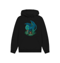 Black Printed Hoody Front