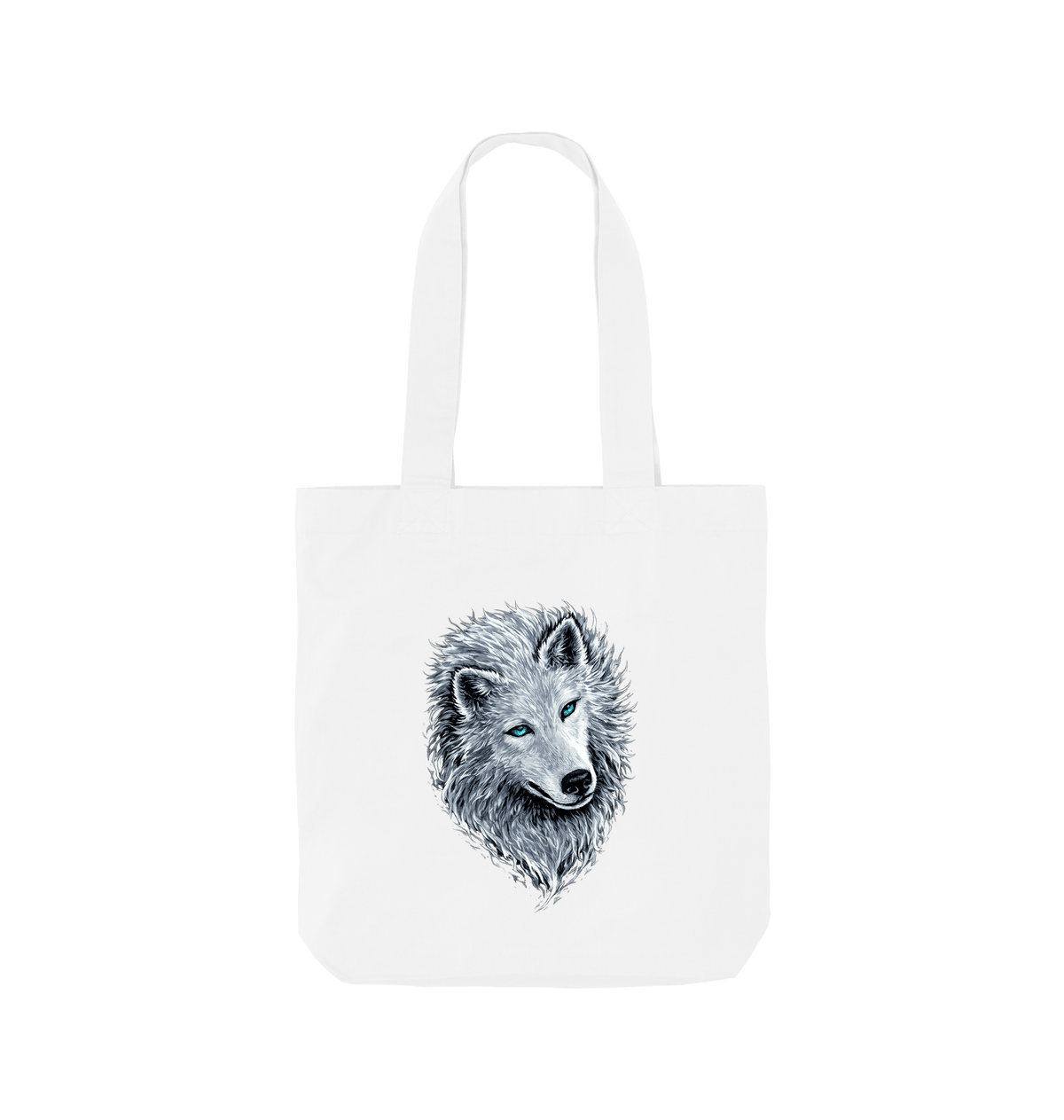 White Printed Bag Front