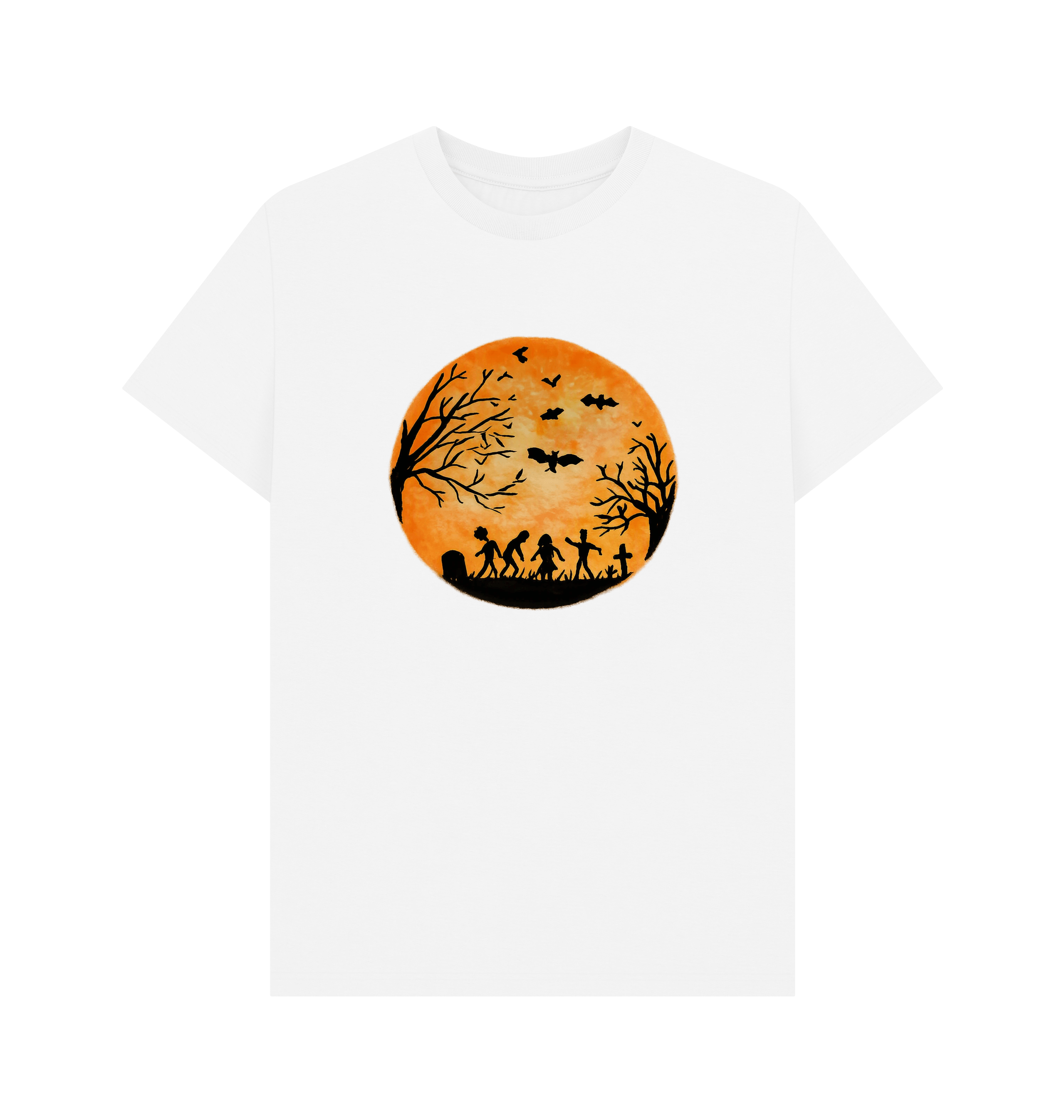 White Printed T-shirt Front