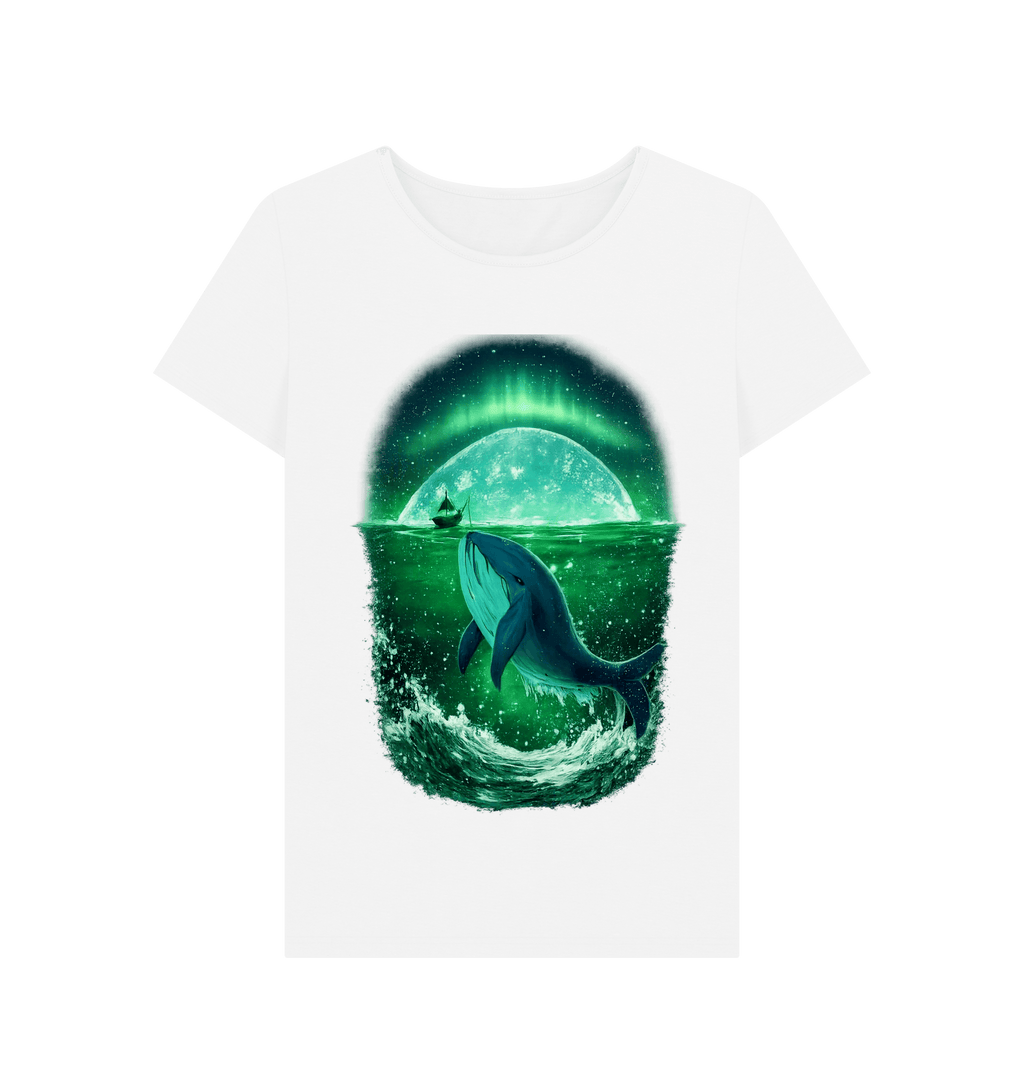 Whale Moonrise Ladies T-Shirt
