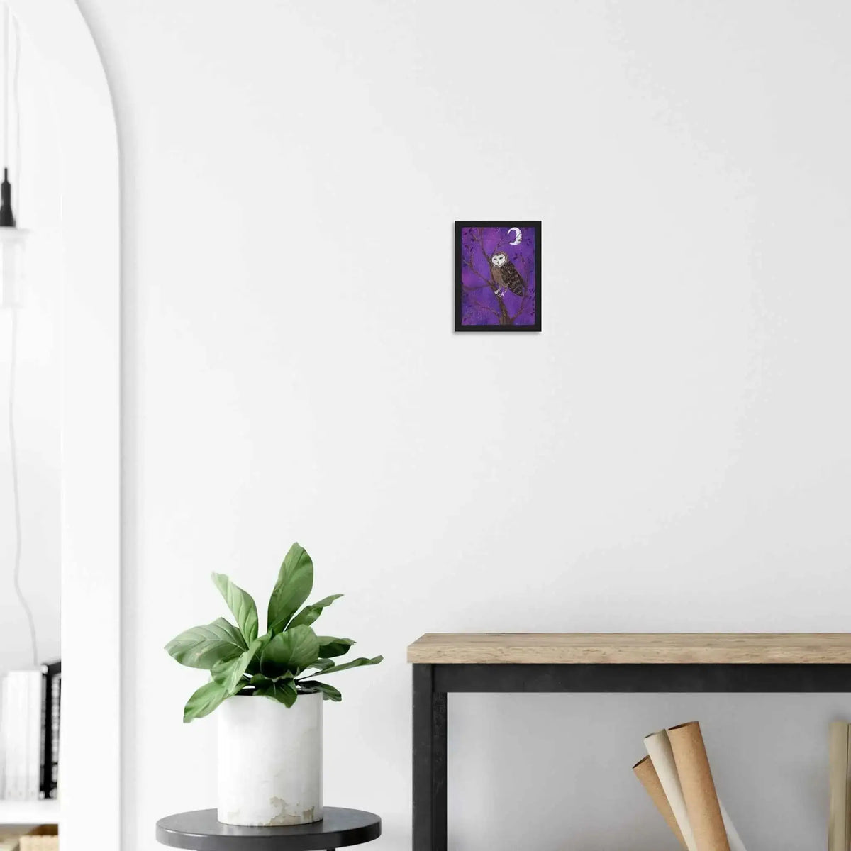 Watcher of the Violet Night- Fine Art Framed Poster