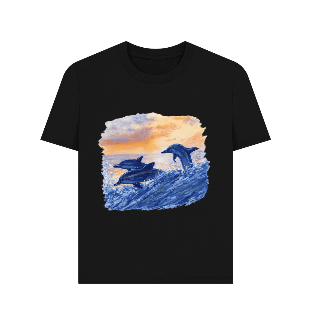 Black Printed T-shirt Front