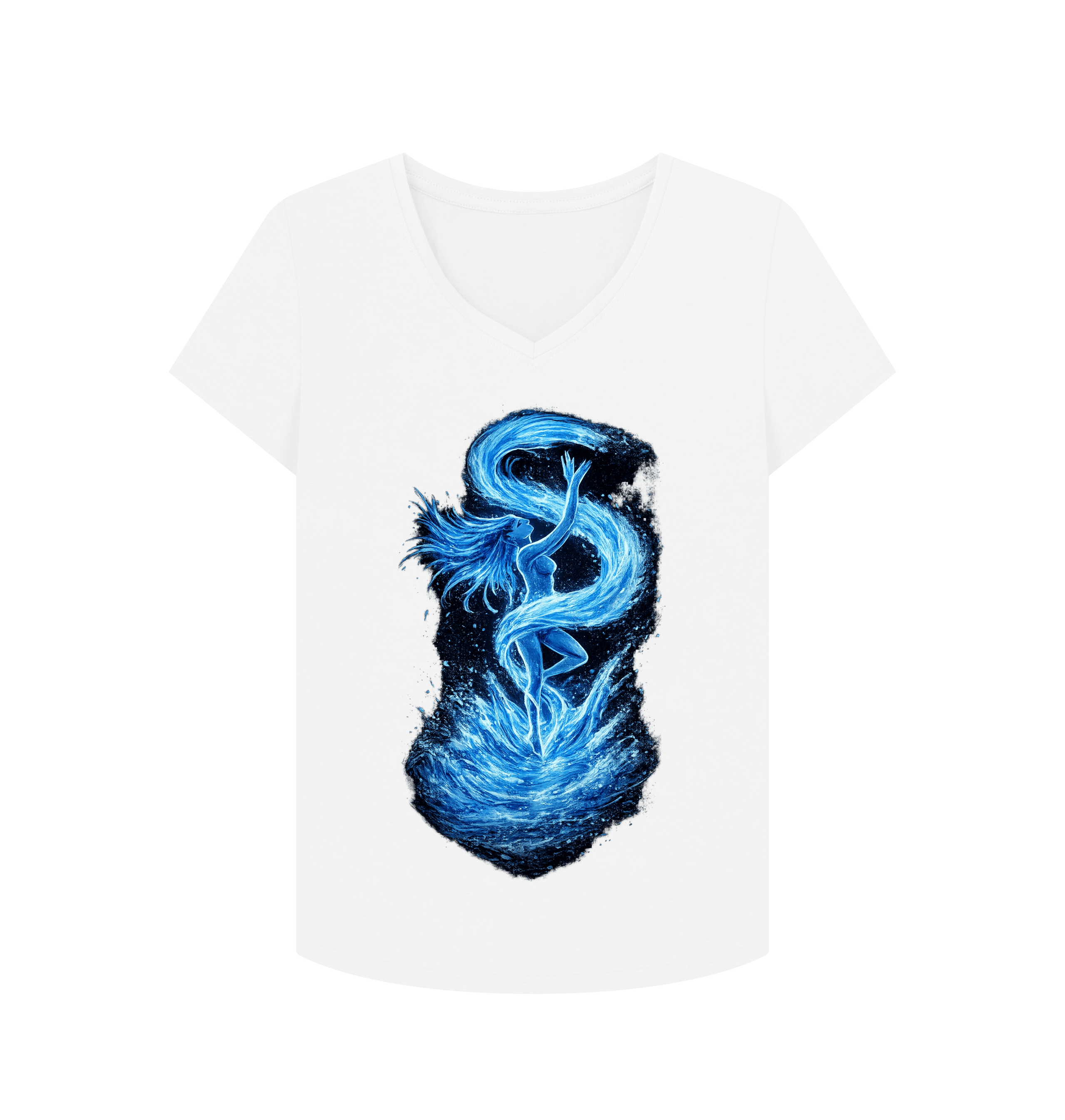 White Printed T-shirt Front