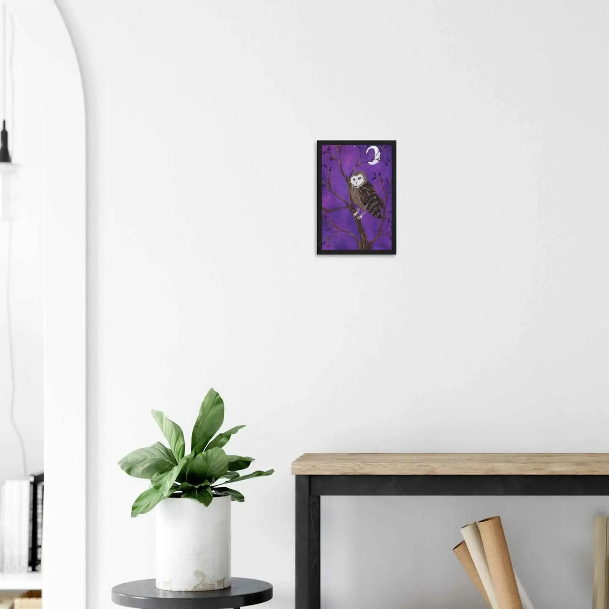 Watcher of the Violet Night- Fine Art Framed Poster