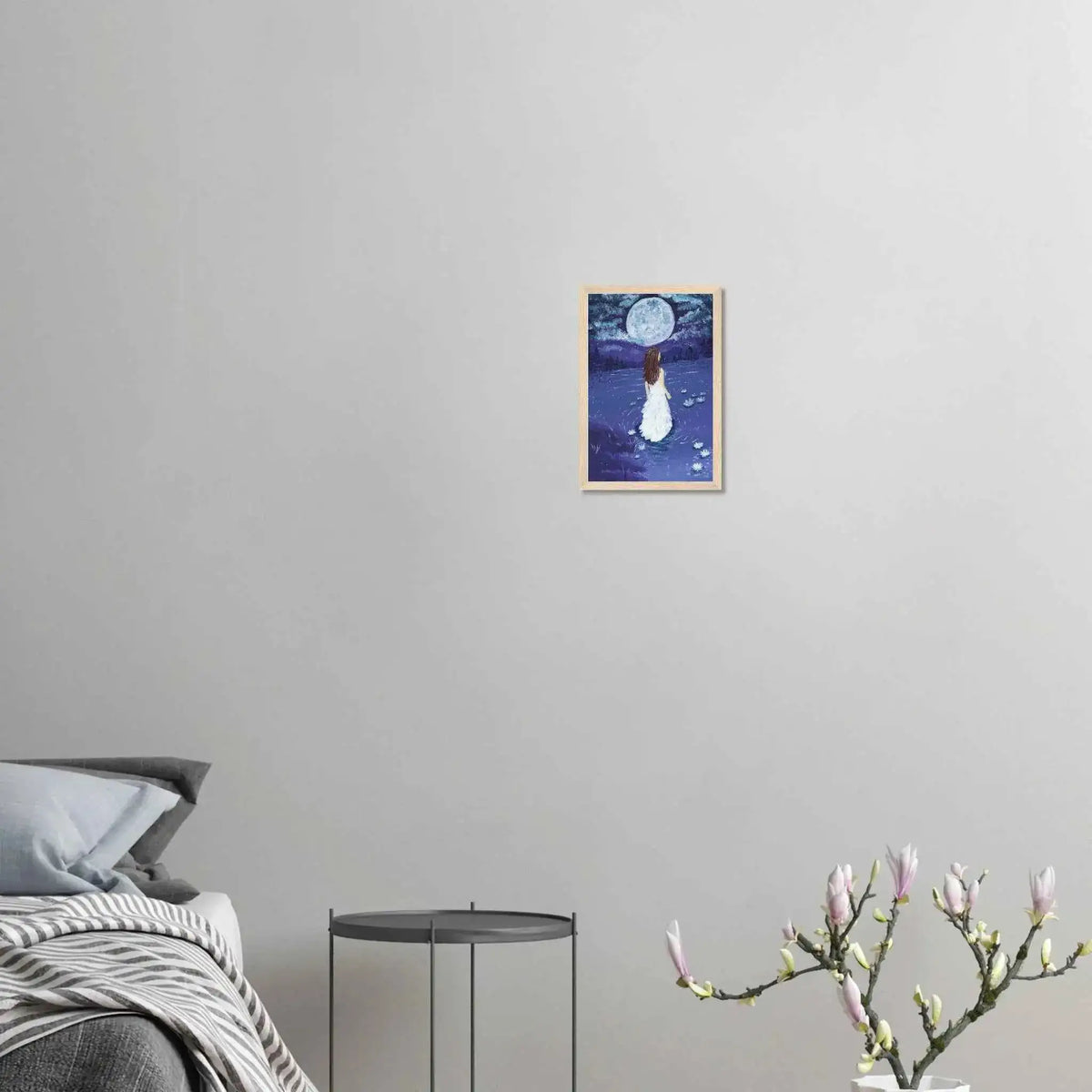 Lady of the Moon Fine Art Framed Poster
