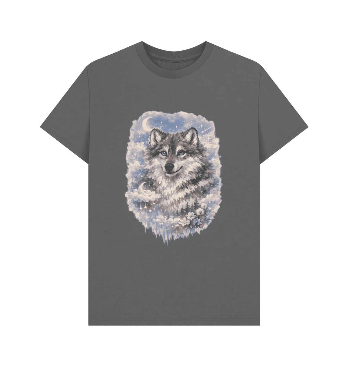 Slate Grey Printed T-shirt Front