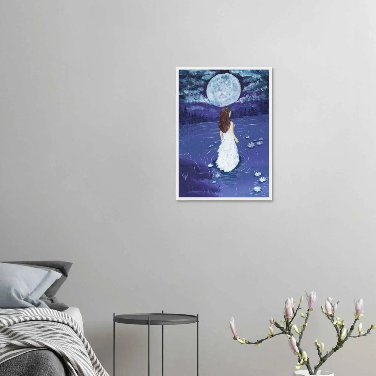 Lady of the Moon Fine Art Framed Poster