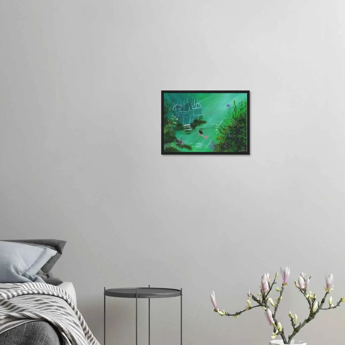 The Mermaid of the Glass Palace - Fine Art Framed Poster
