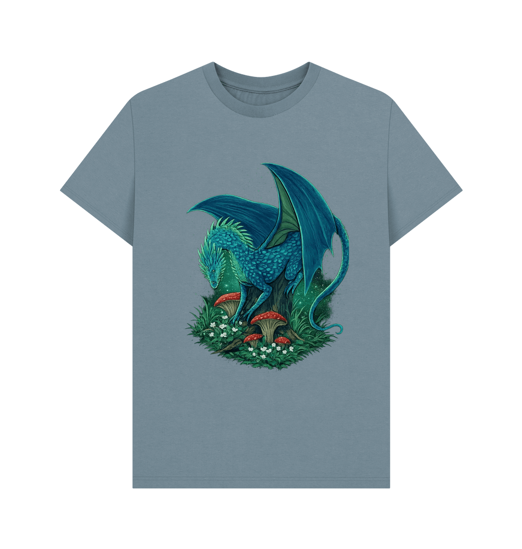 Stone Blue Printed T-shirt Front