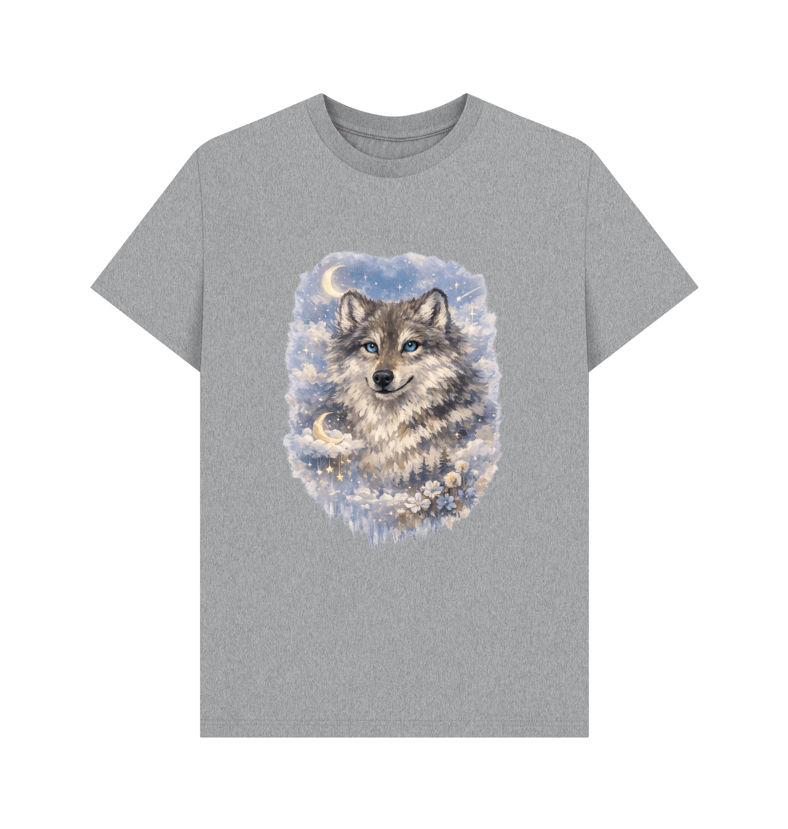 Athletic Grey Printed T-shirt Front