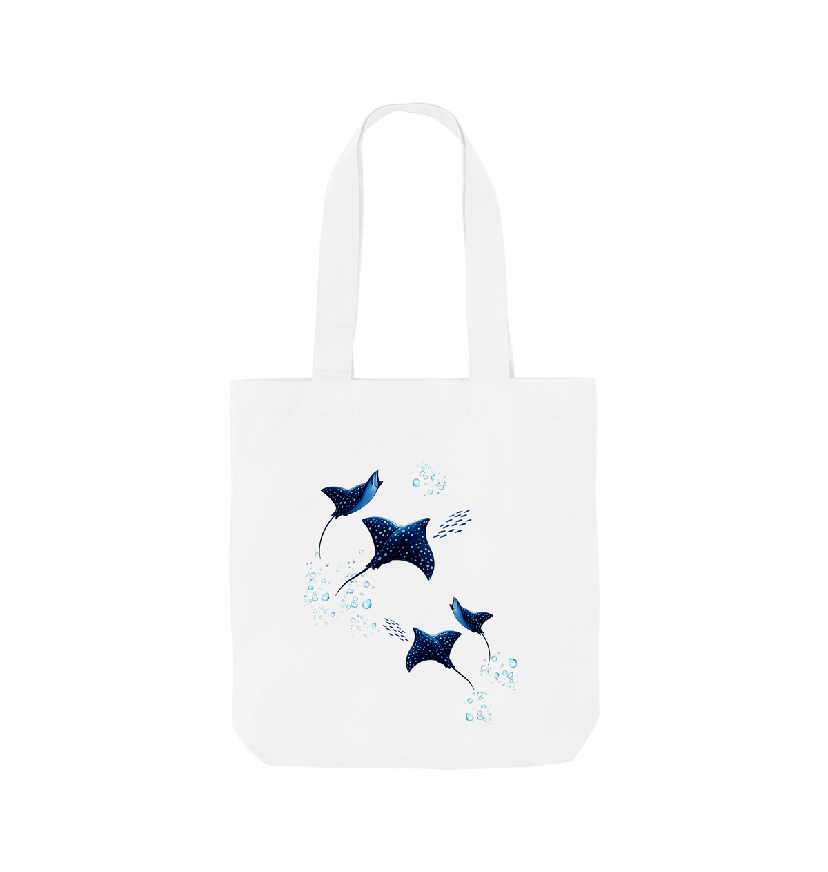 White Printed Bag Front