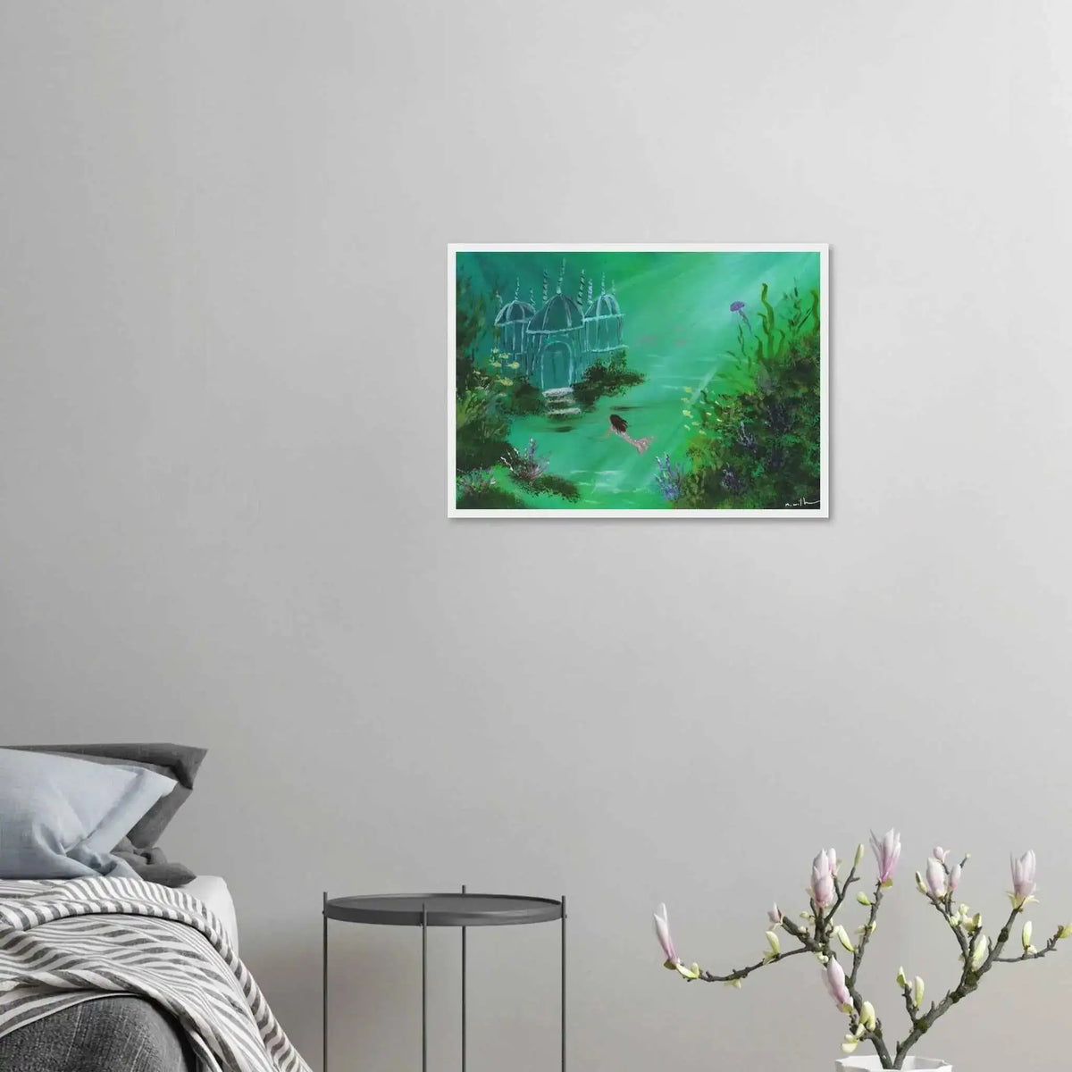 The Mermaid of the Glass Palace - Fine Art Framed Poster