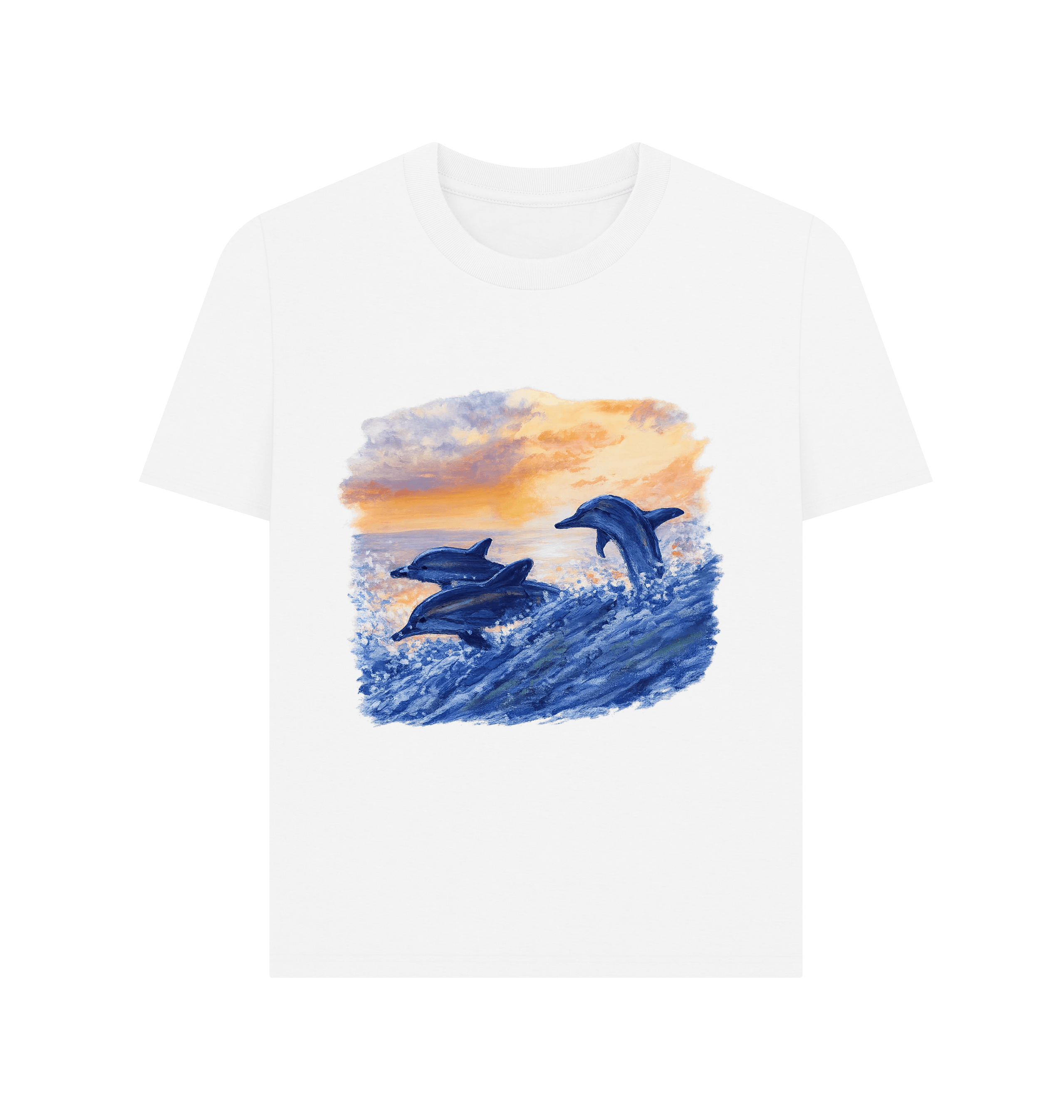 White Printed T-shirt Front