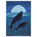 Moon-Rise Companions Framed Poster: Illuminate Your Space with Elegance