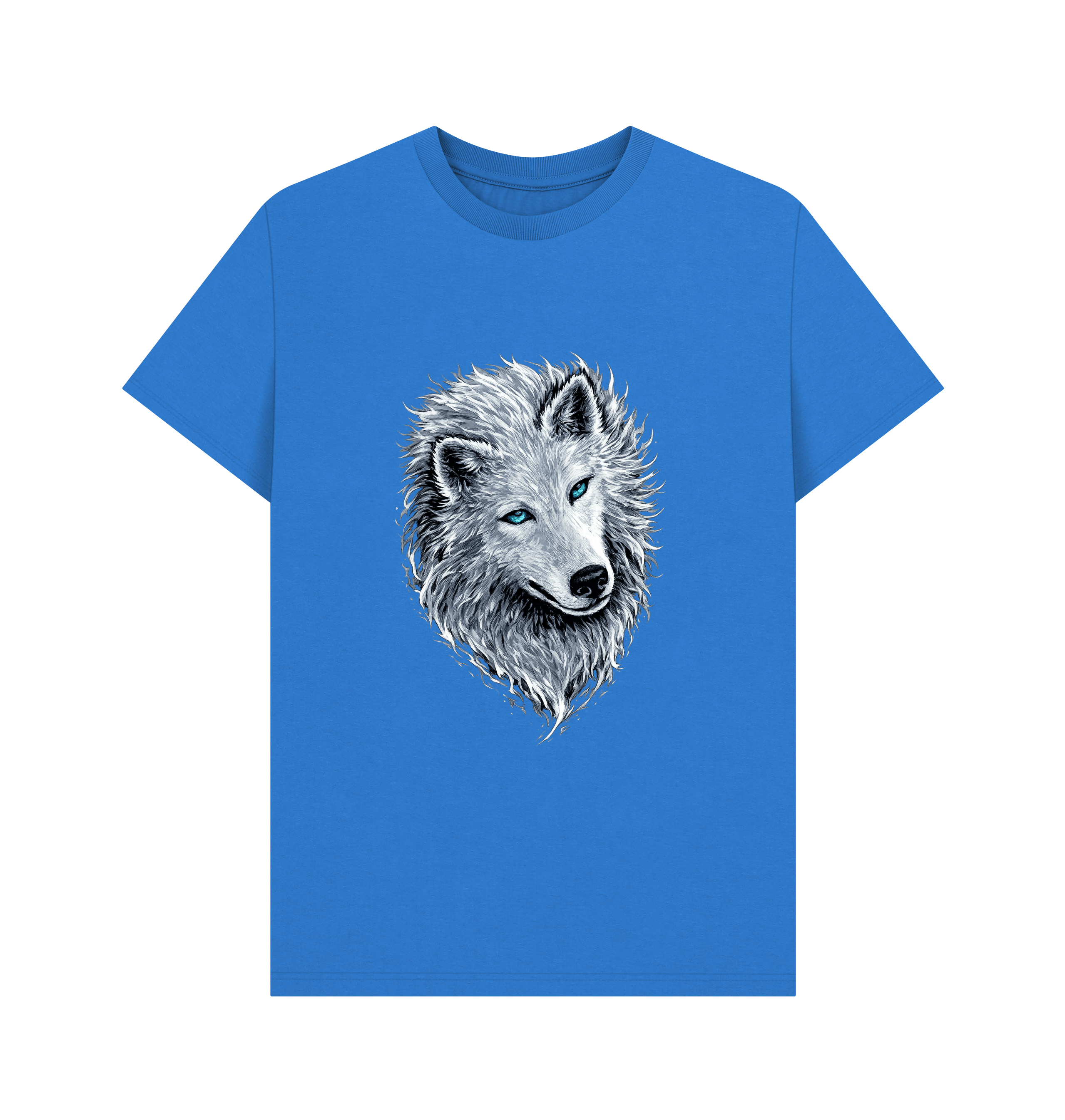 Bright Blue Printed T-shirt Front