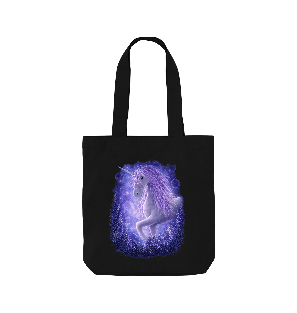 Black Printed Bag Front