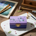 Charming Hand-Painted Floral Trinket Box – A Unique Keepsake for Your Treasures The Sleepy Easel