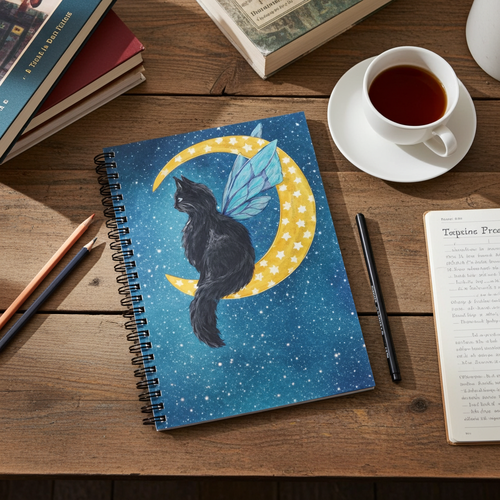Luna's Guardian Spiral Notebook: Your Ultimate Companion for Ideas and Inspiration