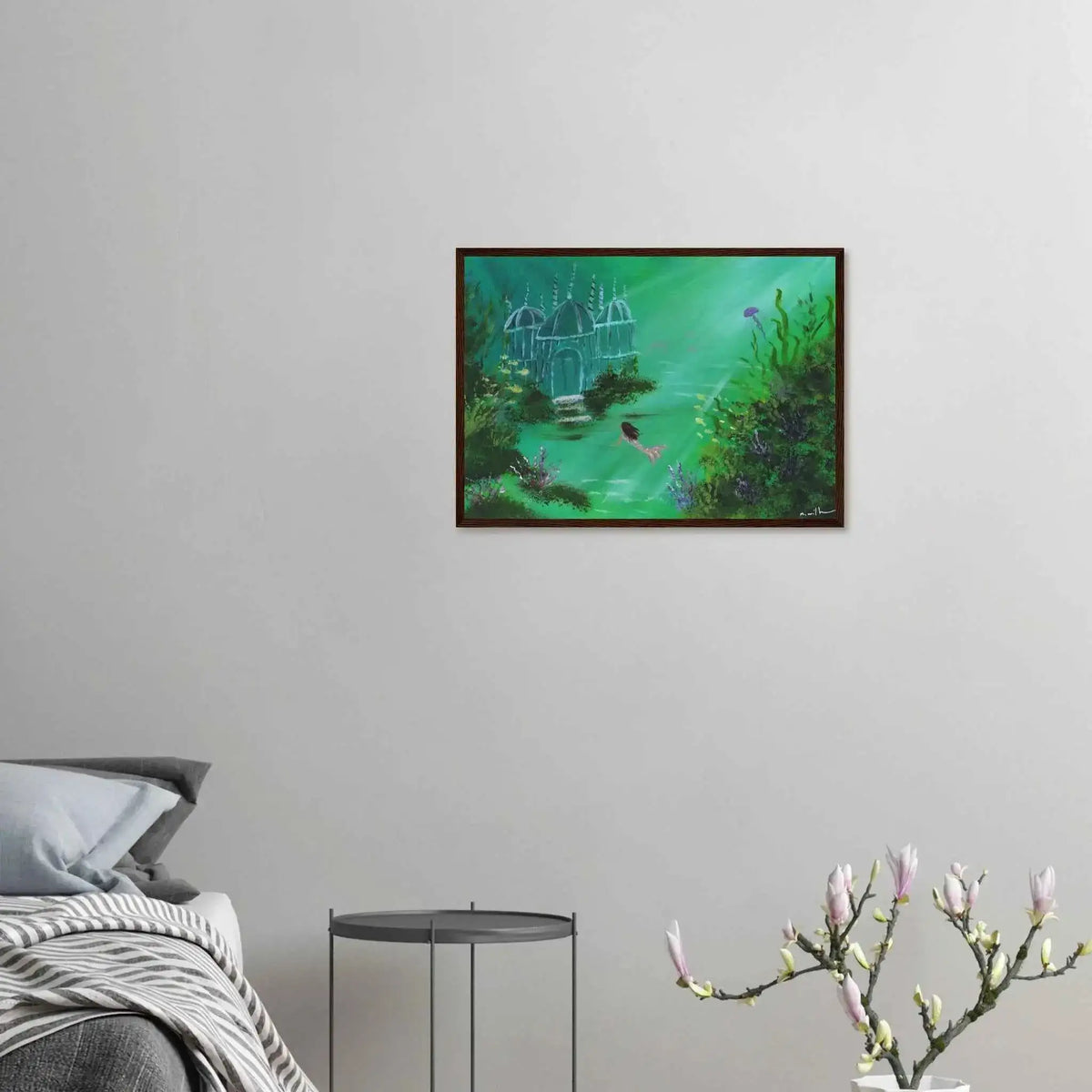 The Mermaid of the Glass Palace - Fine Art Framed Poster