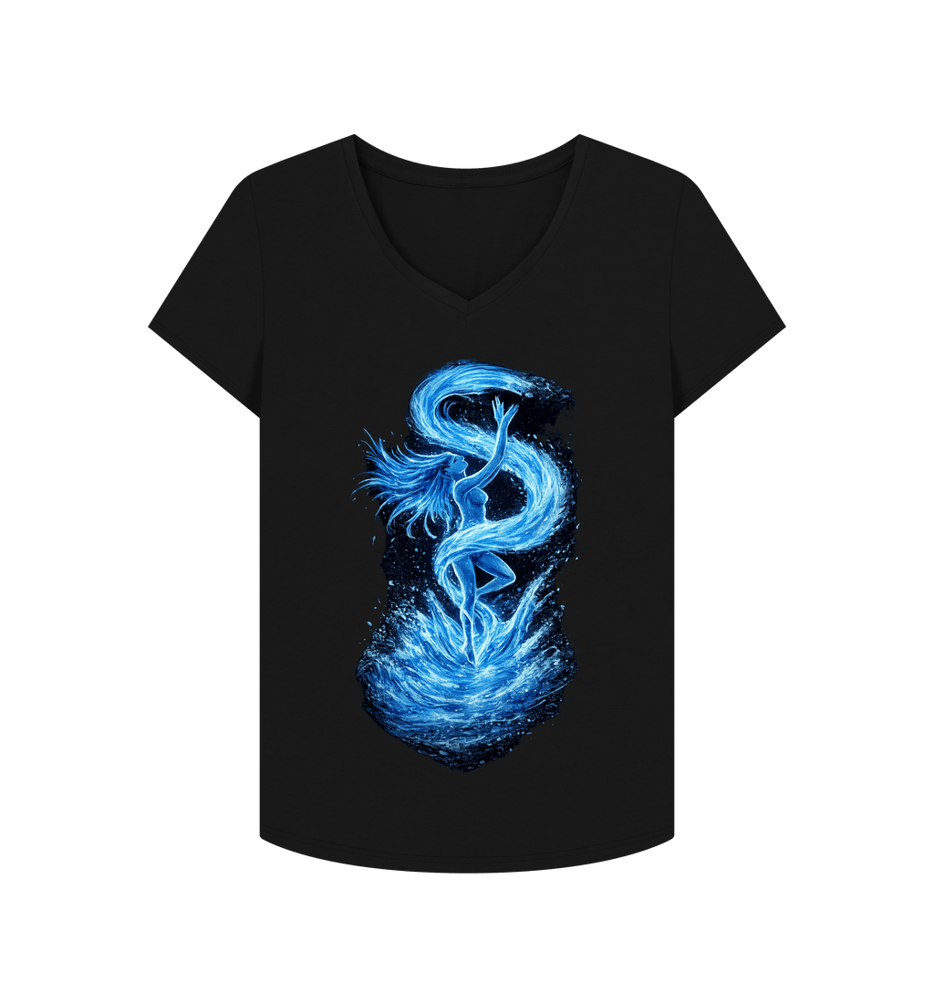 Black Printed T-shirt Front