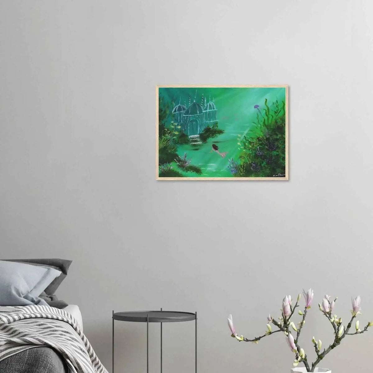 The Mermaid of the Glass Palace - Fine Art Framed Poster
