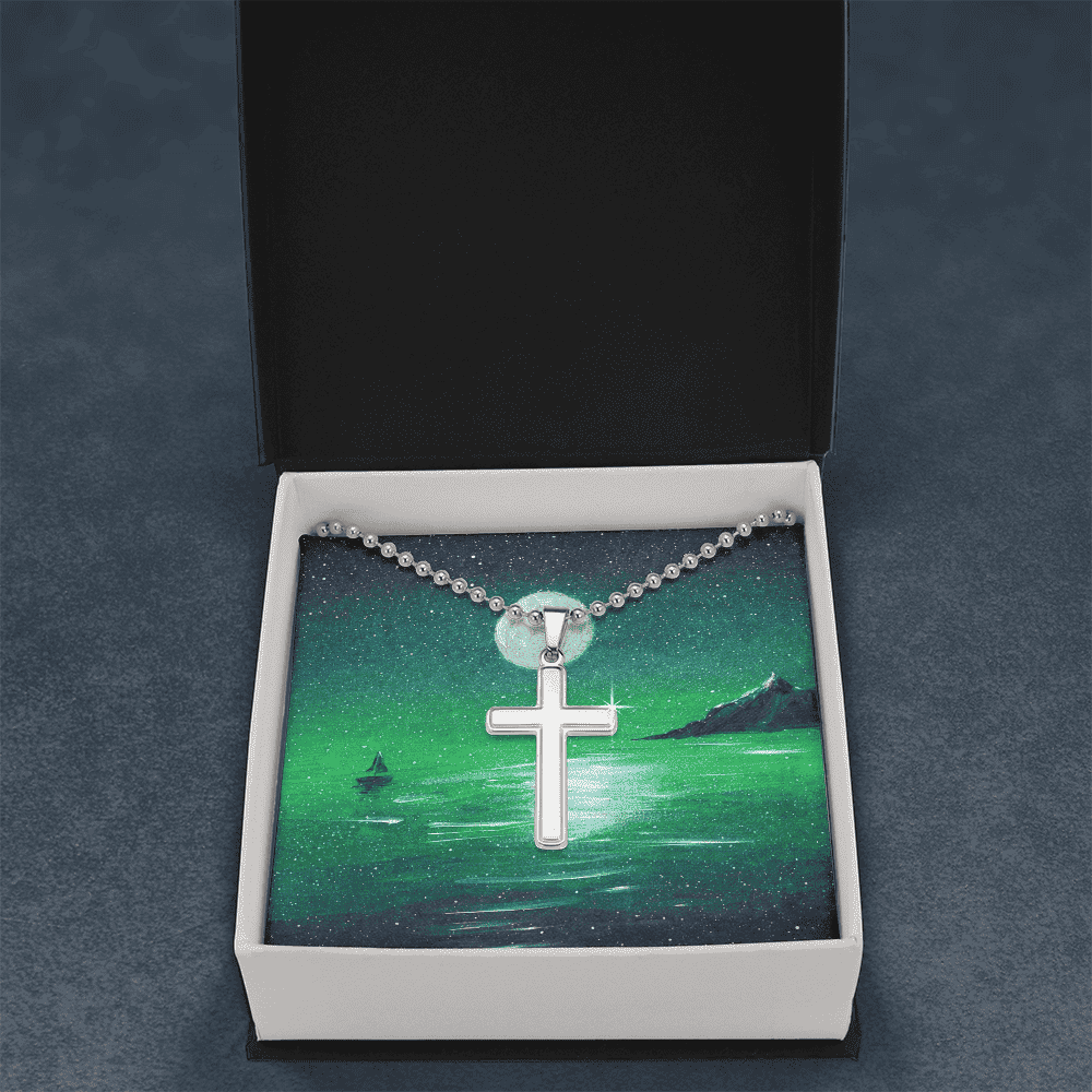 Guided by Light – Celestial Cross Necklace - The Sleepy Easel